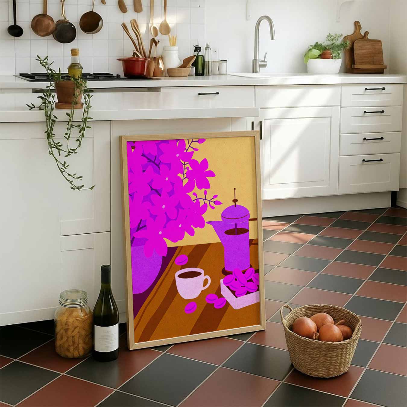 Kleurrijke Koffie Verrukking Poster-WallArtistic