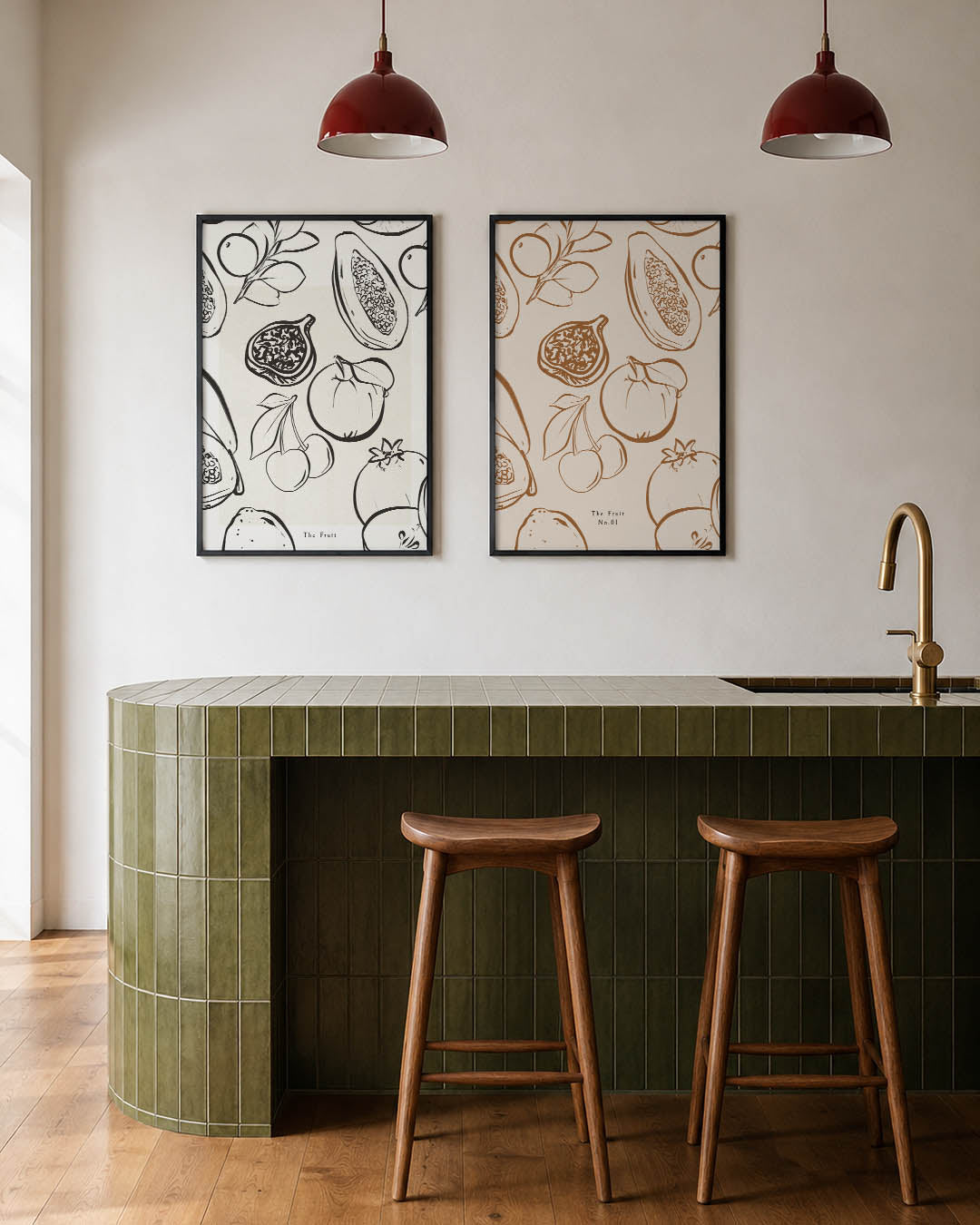 Fruitige lijnenspel Posterset