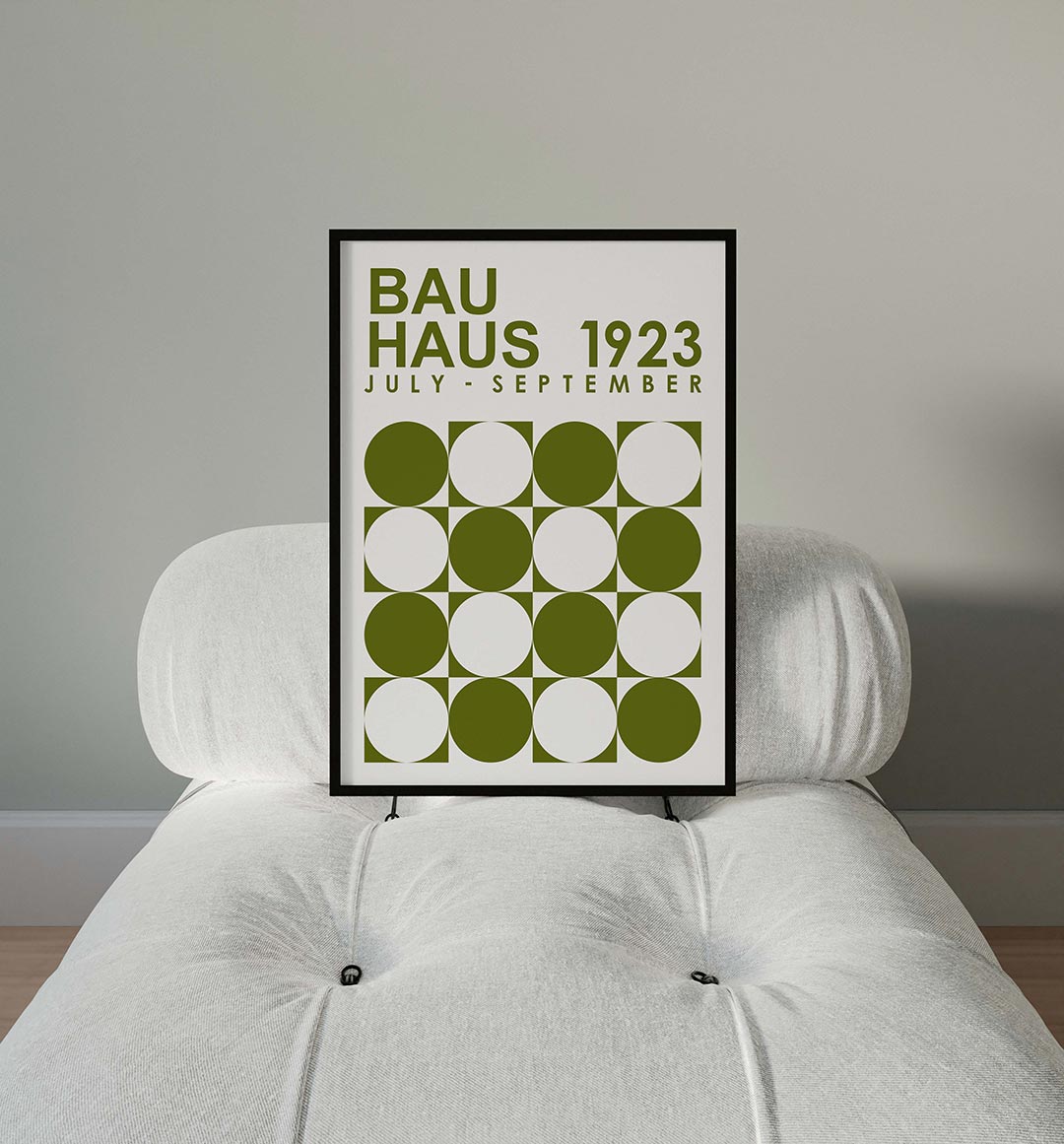 Cirkelpatroon en tekst Poster