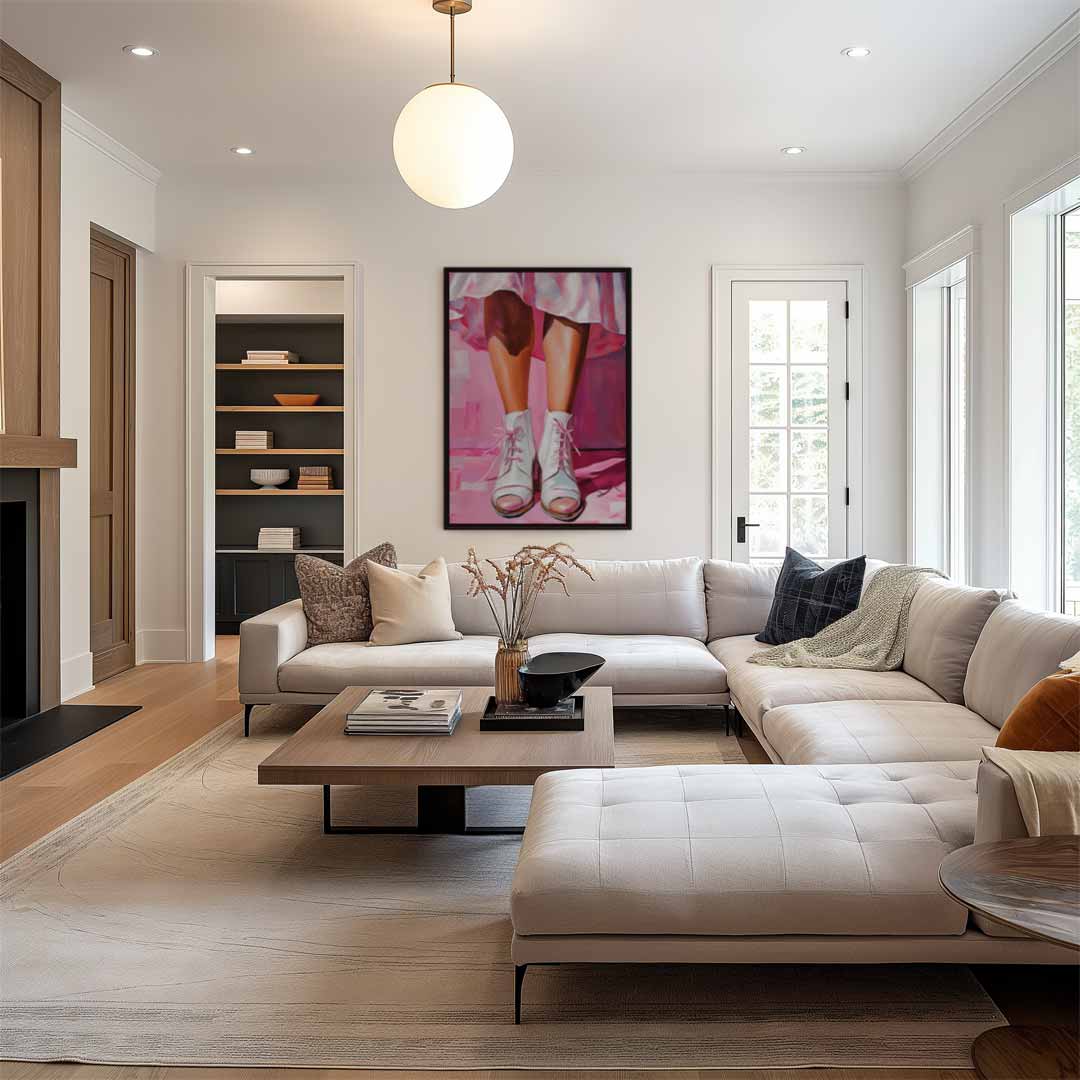 Vrolijke Stappen Kunstwerk-canvas-dibond-plexiglas-wanddecoratie-WallArtistic