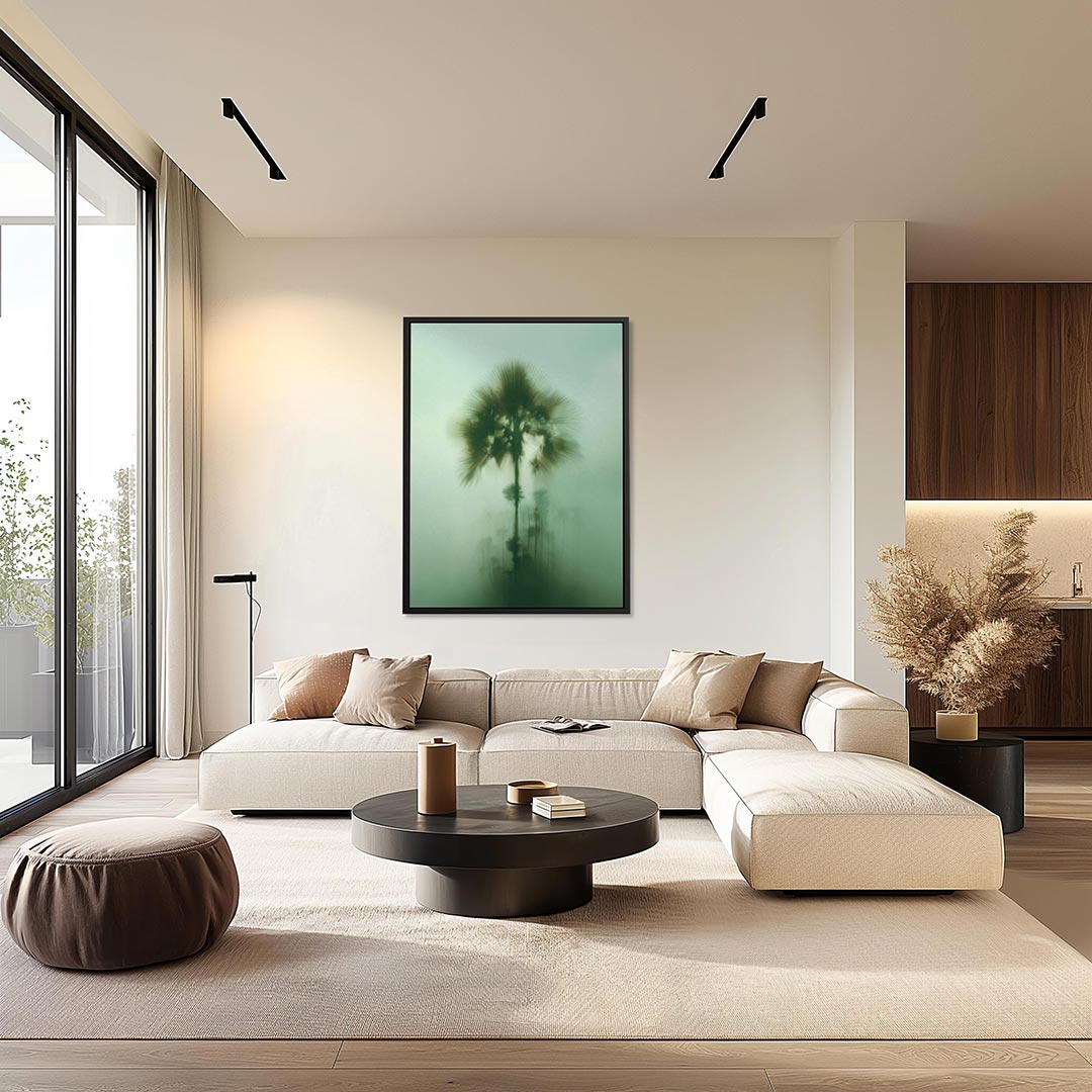 Vervagende palm Kunstwerk