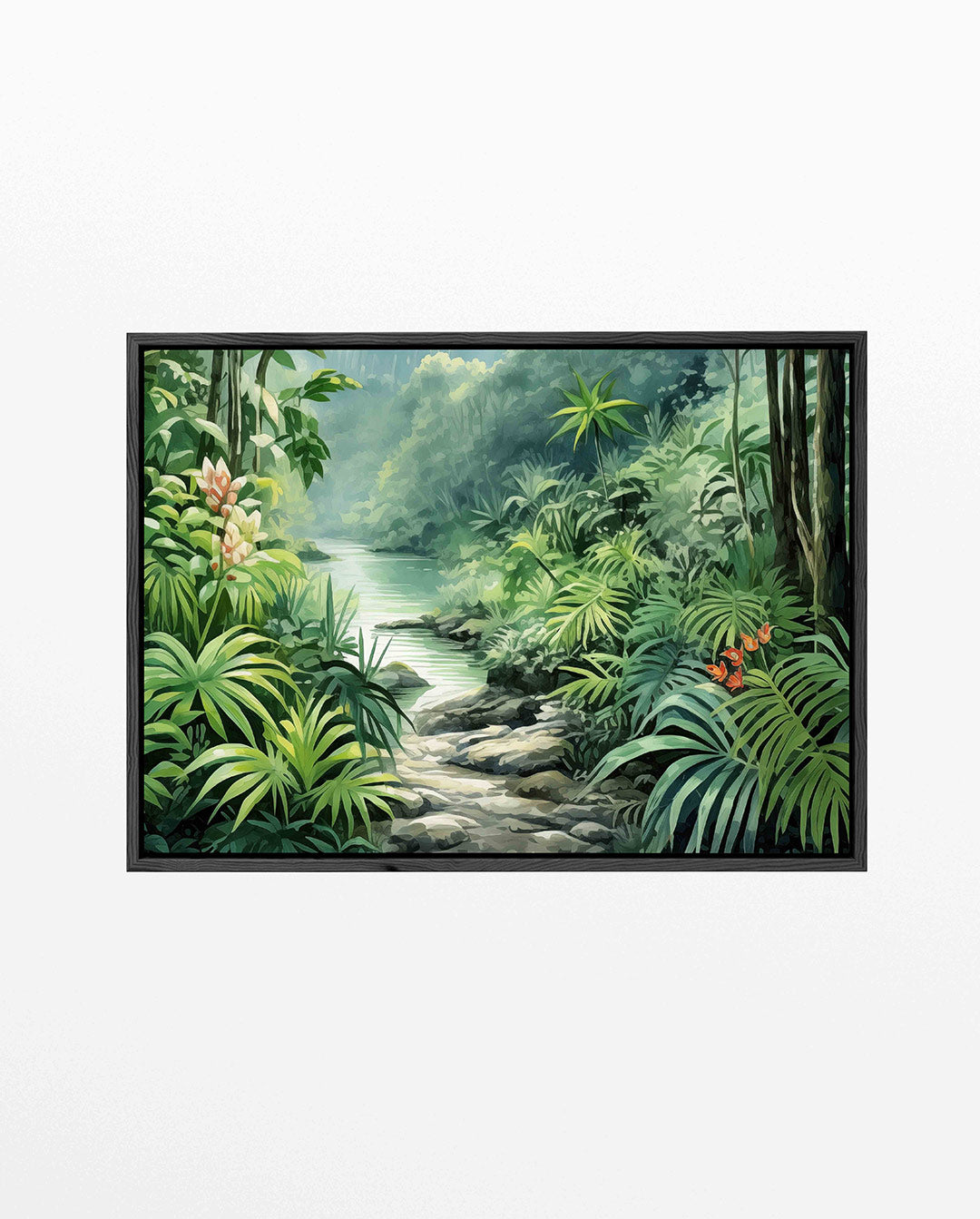 Tropisch boslandschap Kunstwerk