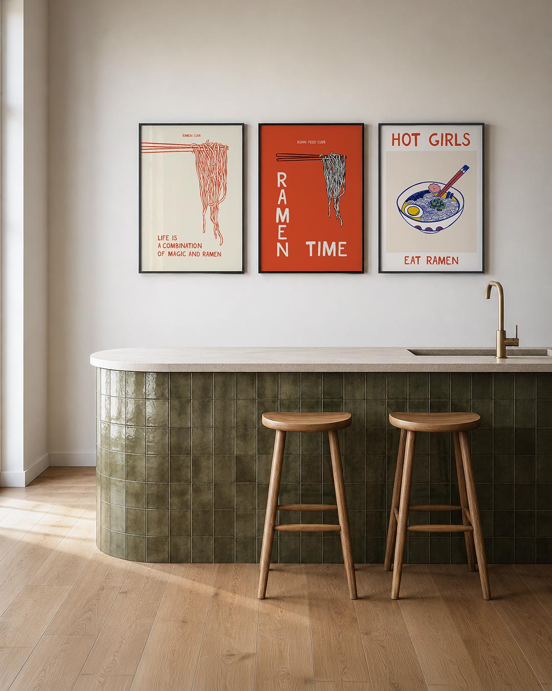 Lijnen en noodles Posterset