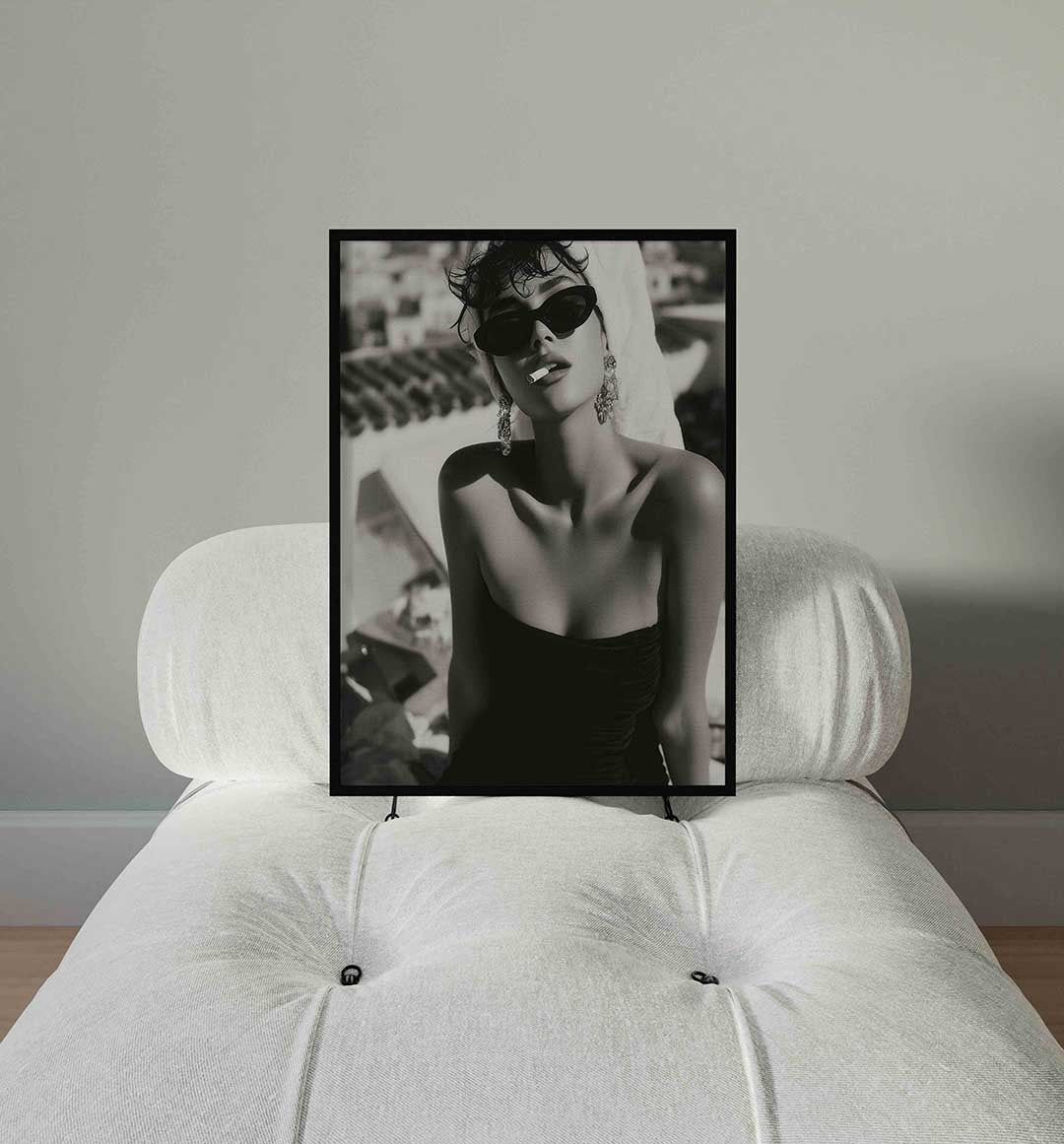 Vrouw met zonnebril Poster