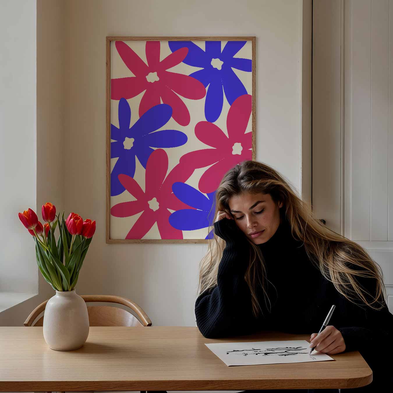 Bloemenpracht in Felle Kleuren Poster-WallArtistic