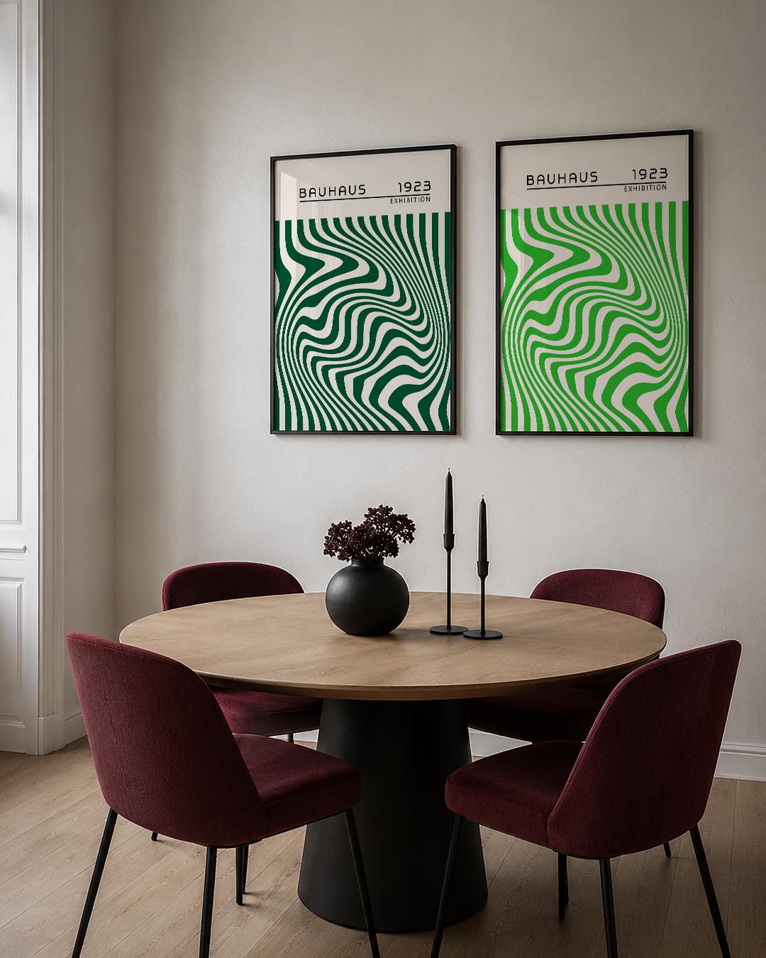 Golvend lijnenspel Posterset