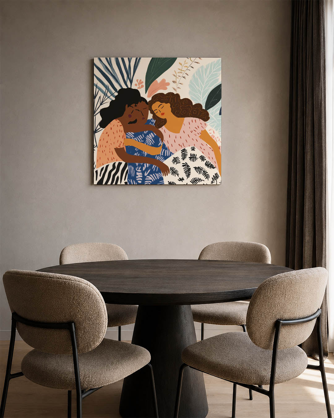 Vriendschap en natuur Kunstwerk