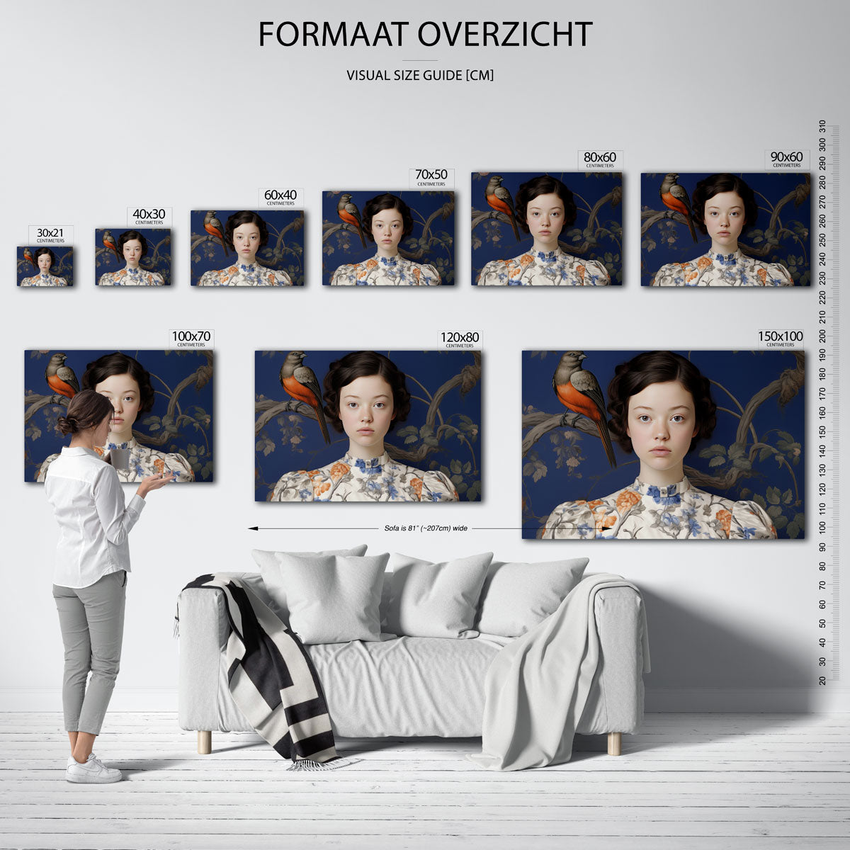 Meisje met vogel Poster