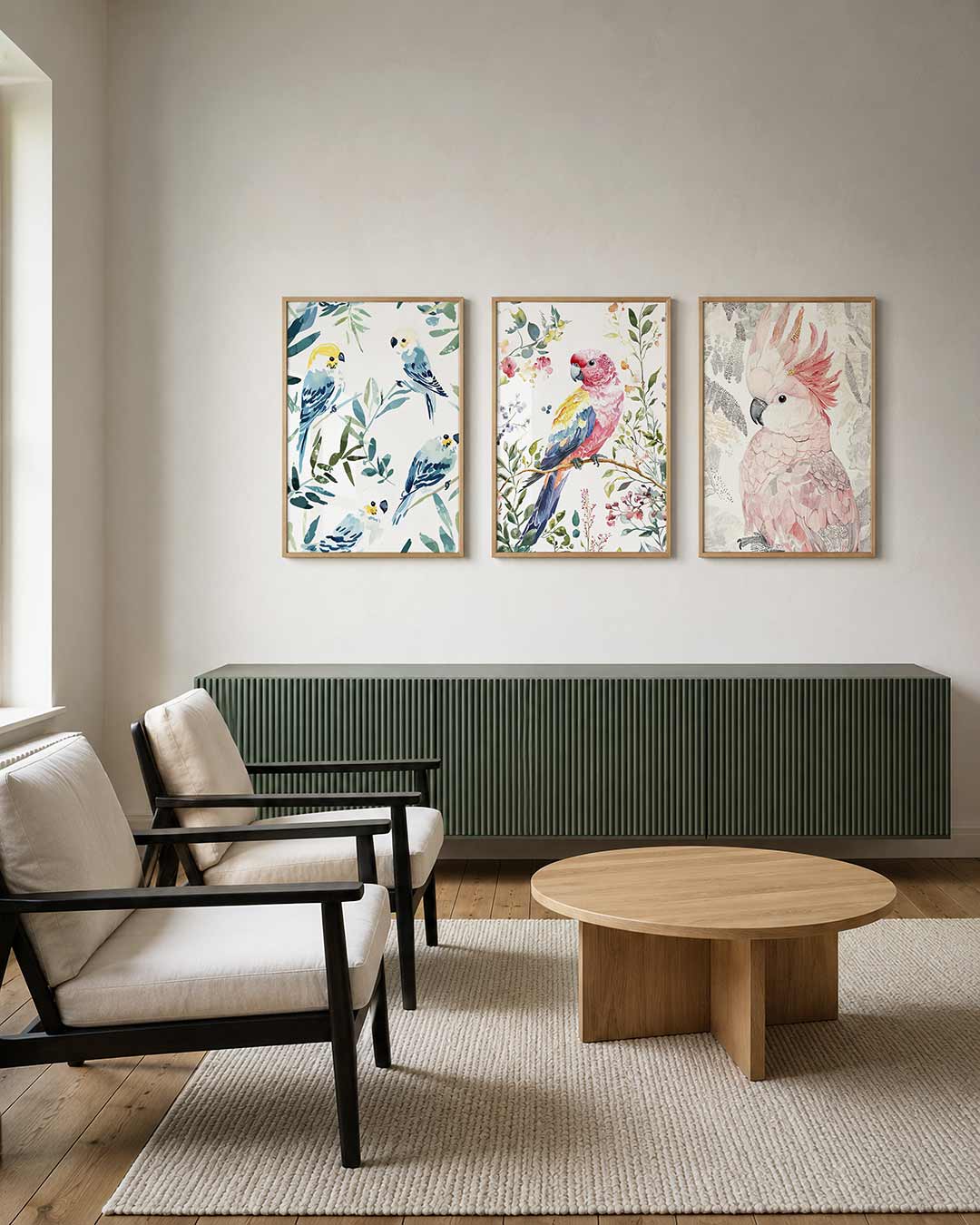 Vogels en bladeren Posterset