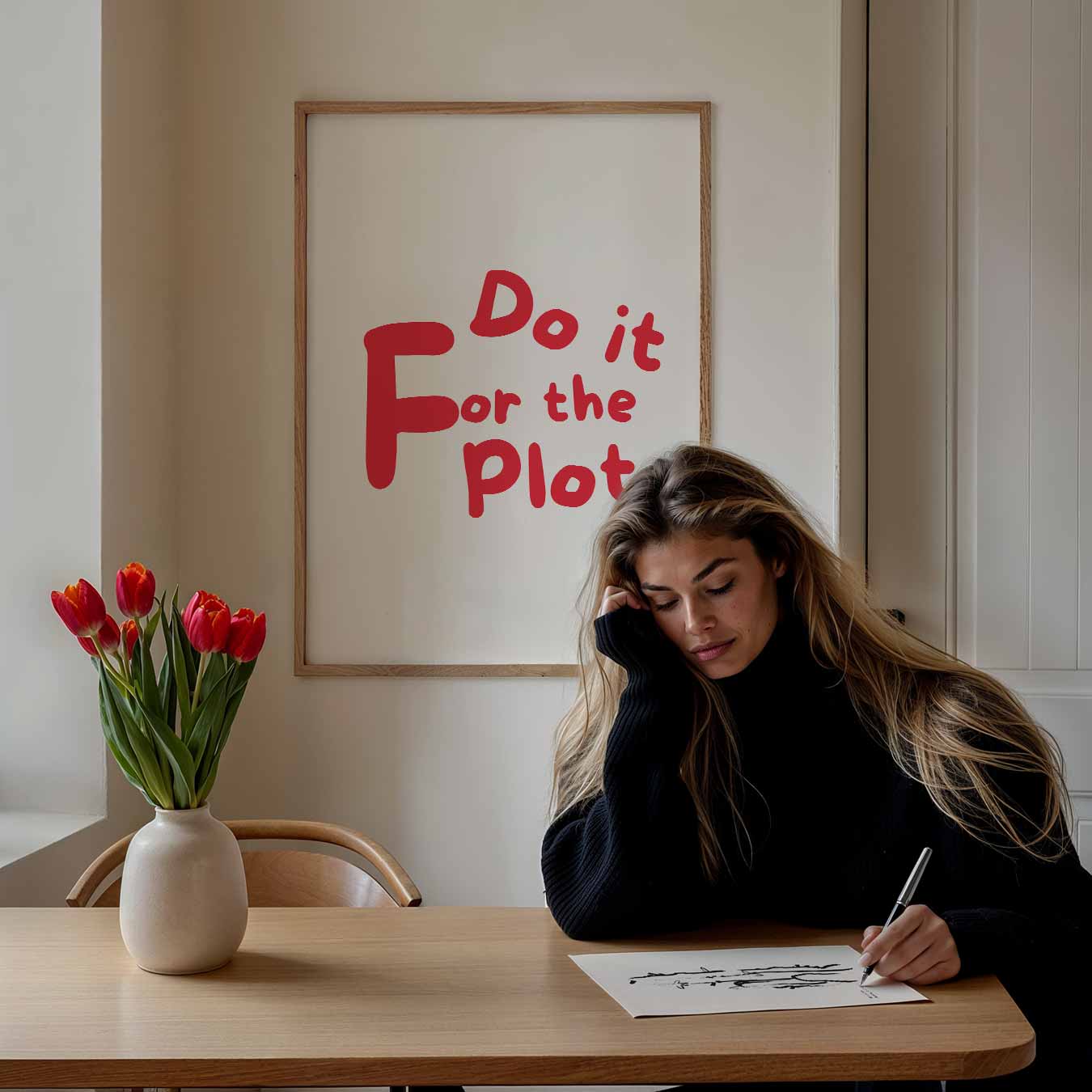 Inspirerende "Do It For The Plot" Poster-WallArtistic