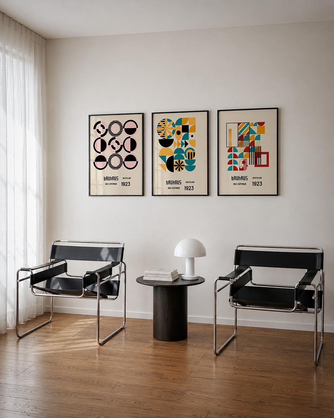 Cirkelritme en lijnen Posterset