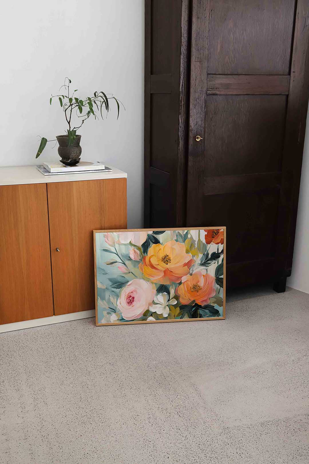 Bloemen in zachte tinten Poster