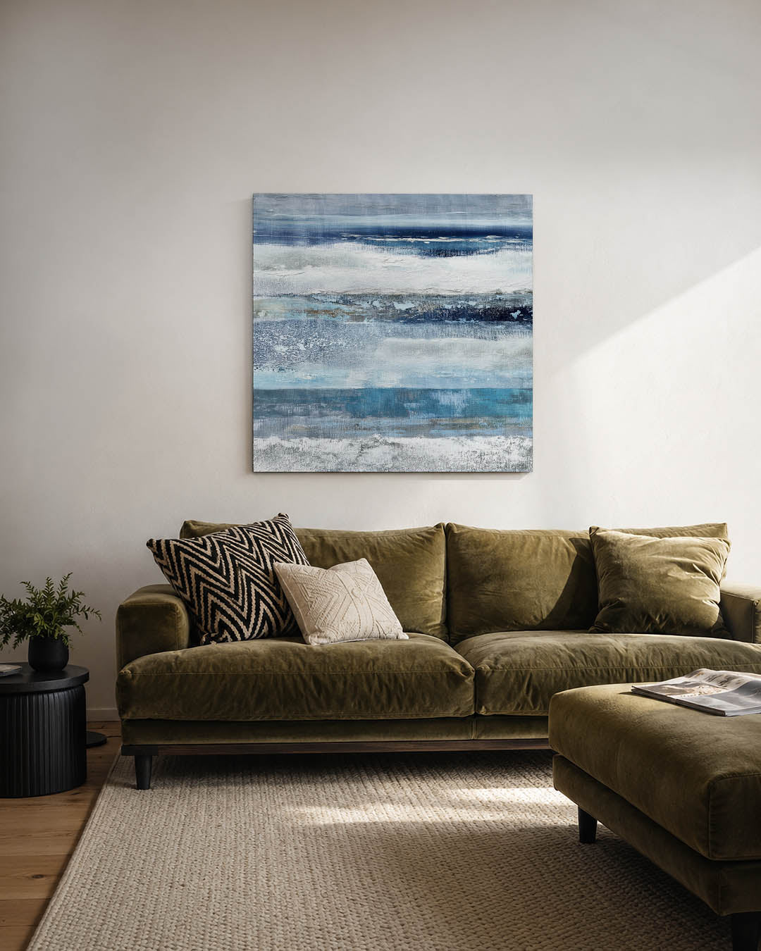 Horizontale kleurenlagen Kunstwerk