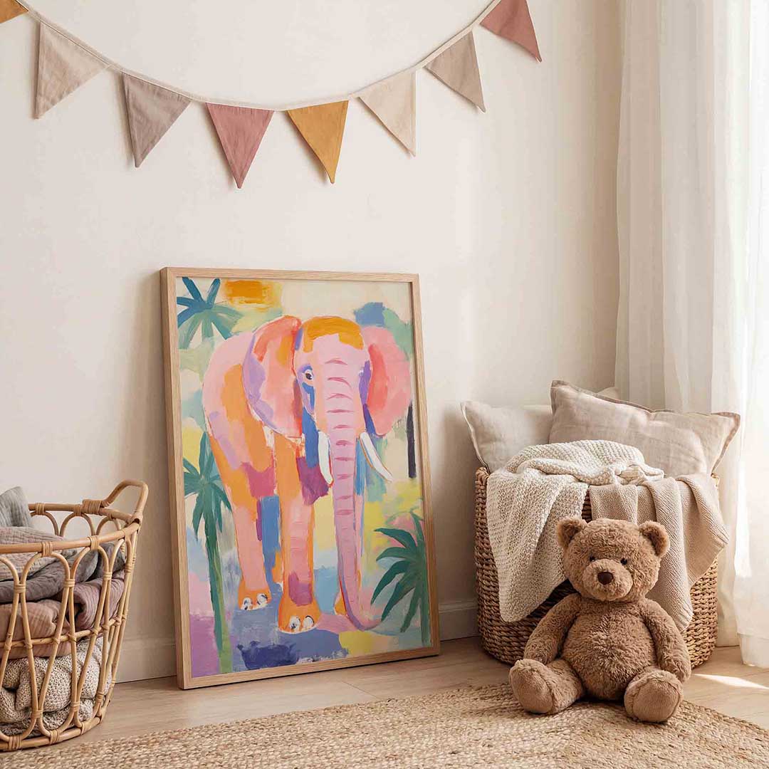 Roze olifant Poster
