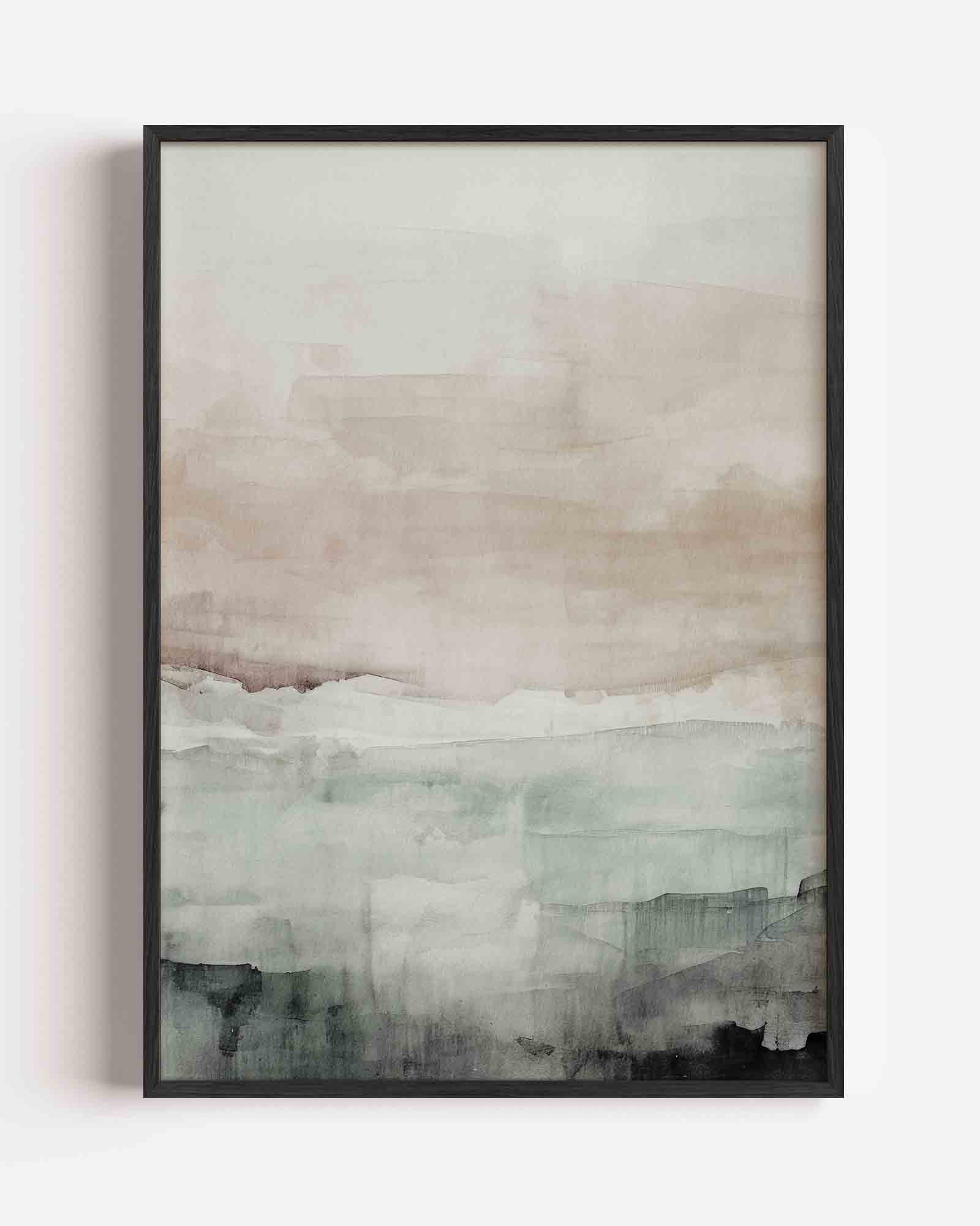 Aquarel landschapsweergave Poster