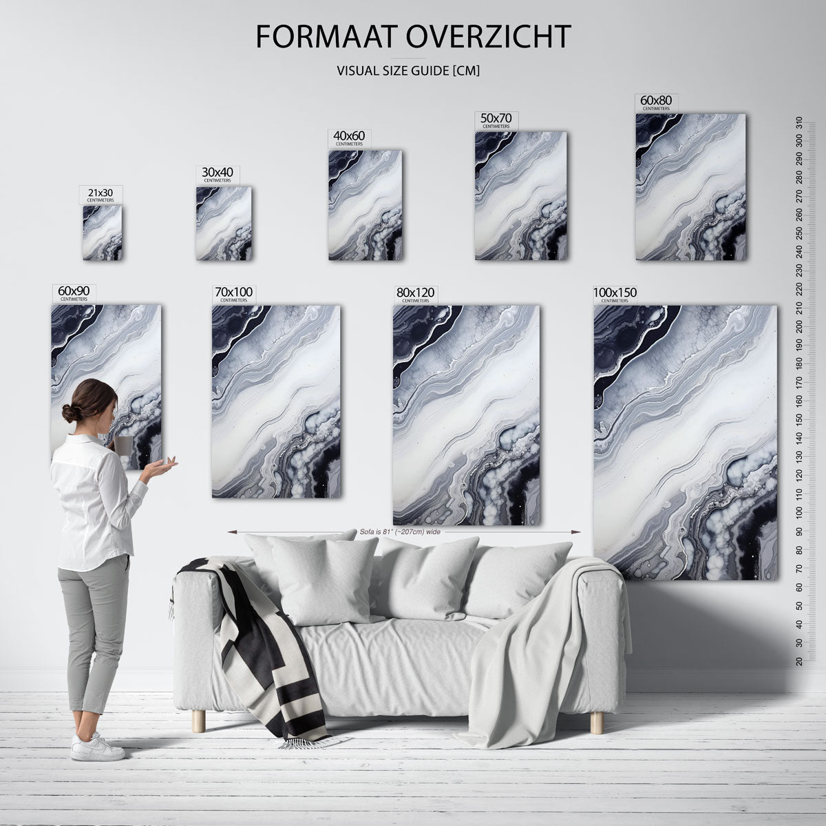 Golvende lijnen Poster