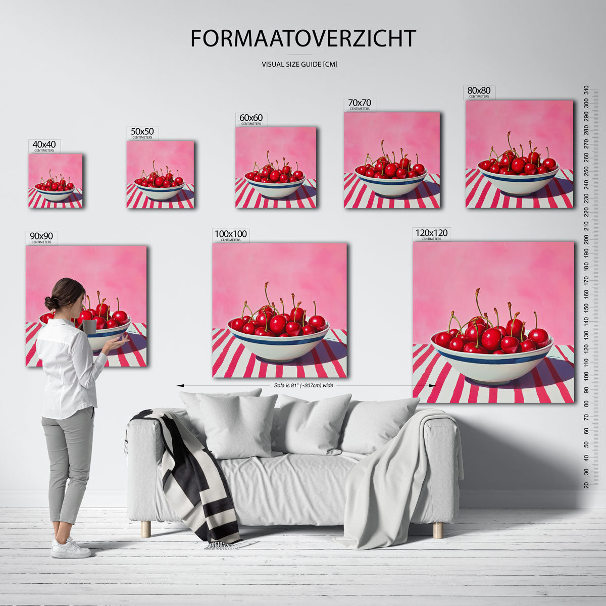 Kersen in schaal Poster
