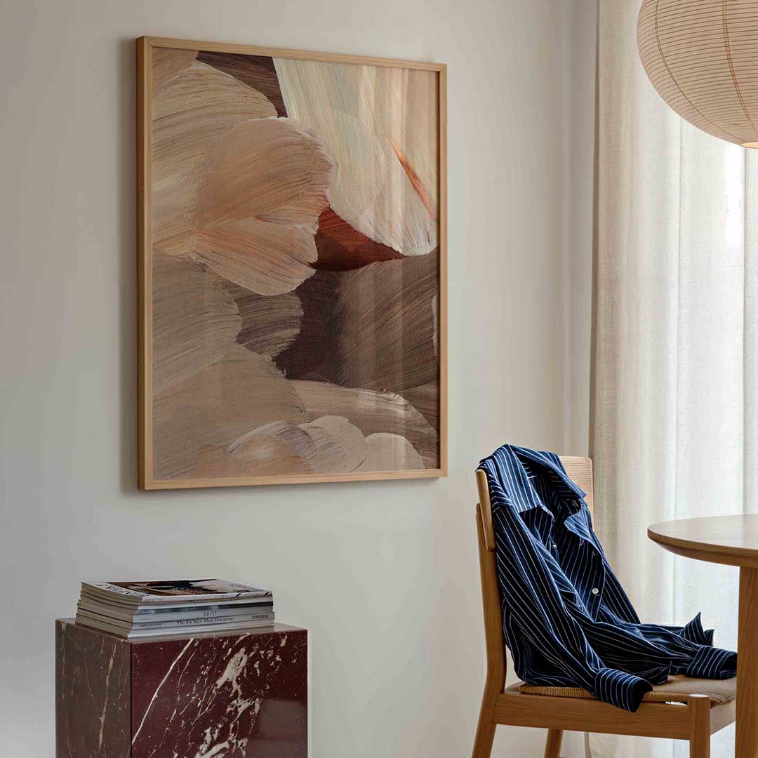 Abstracte penseelstreken Poster