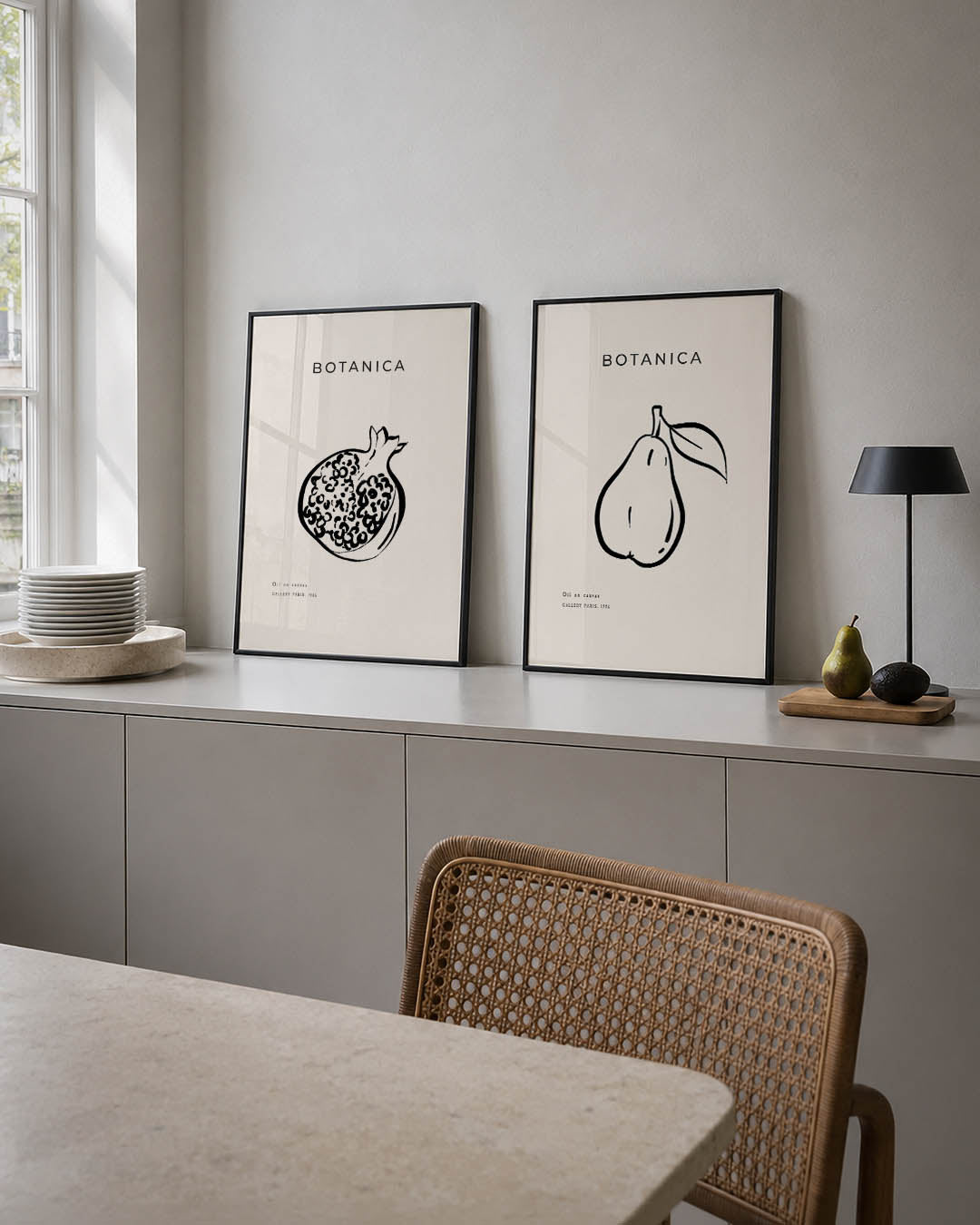 Vrucht en lijnenspel Posterset