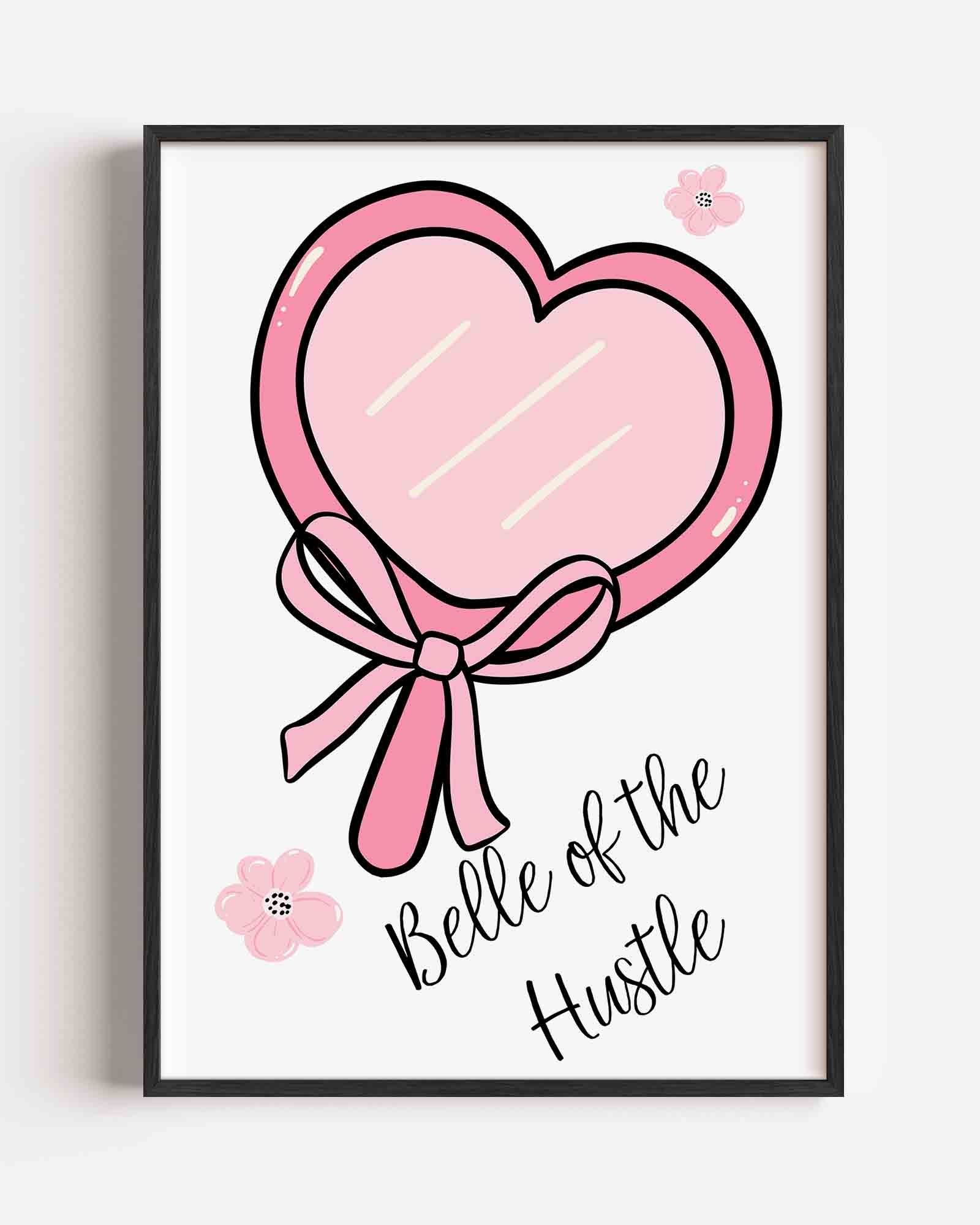 Roze hart met strik Poster