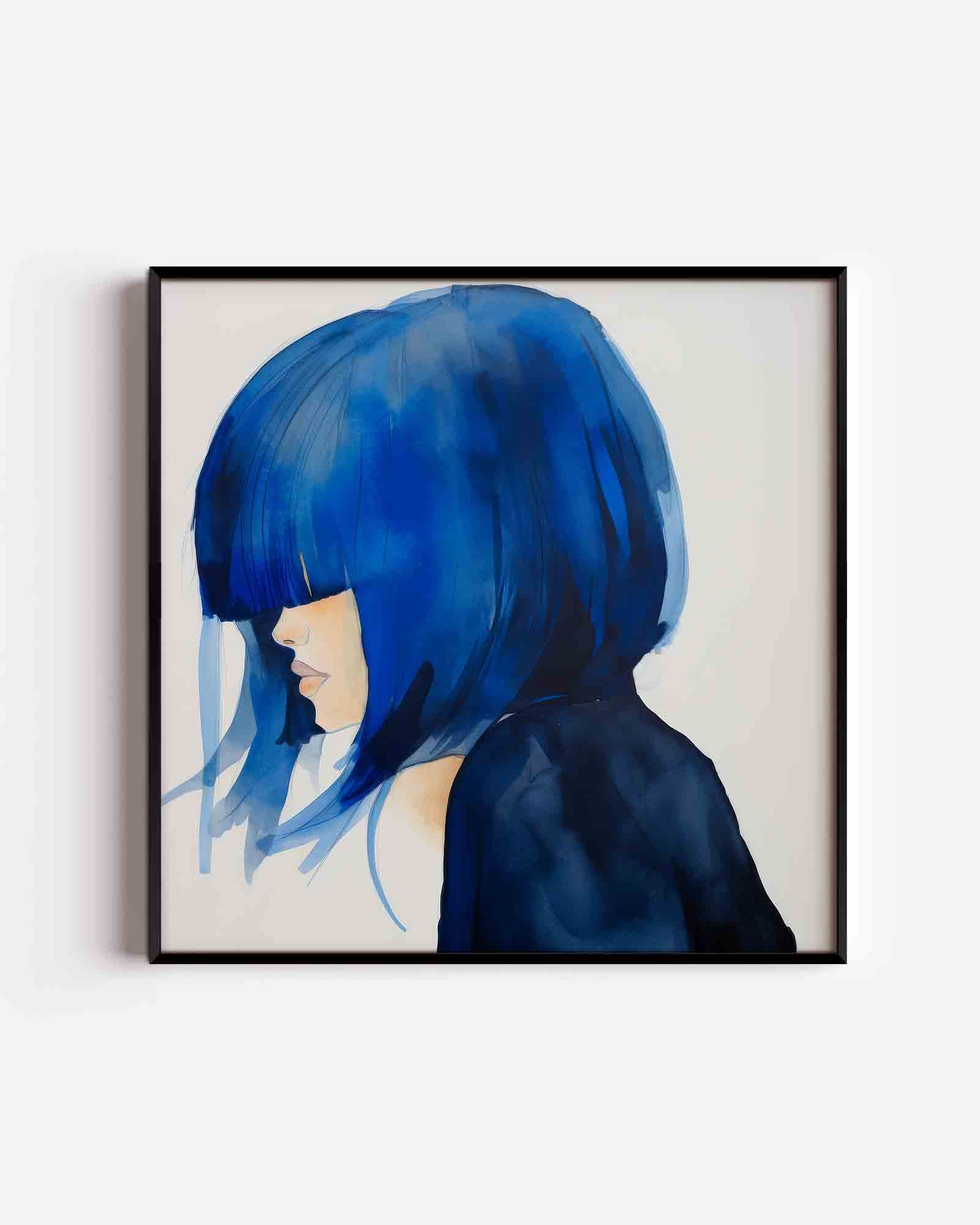 Blauw kapsel Poster
