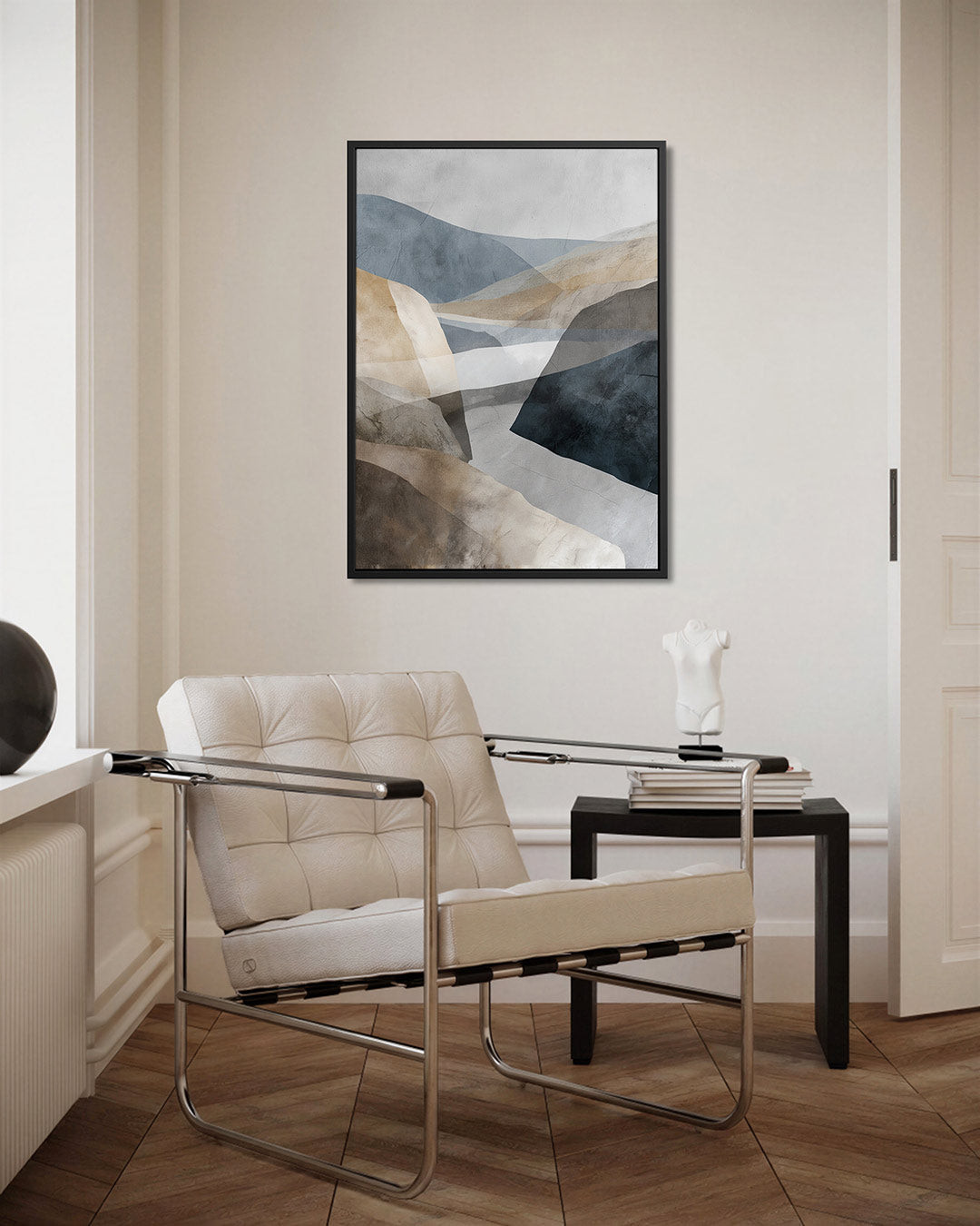 Gelaagde landschap vormen Kunstwerk