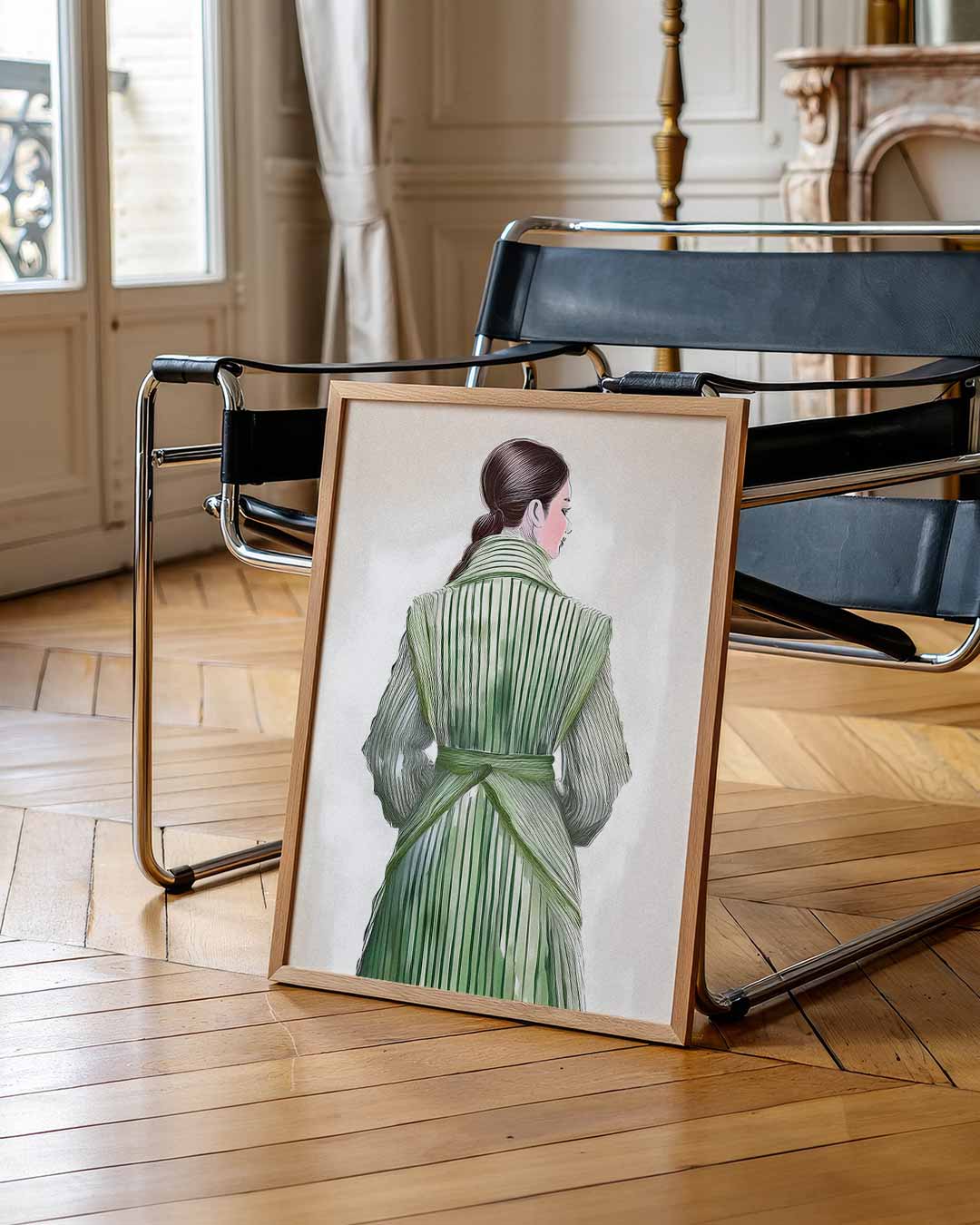 Elegante Groene Damesposter-WallArtistic