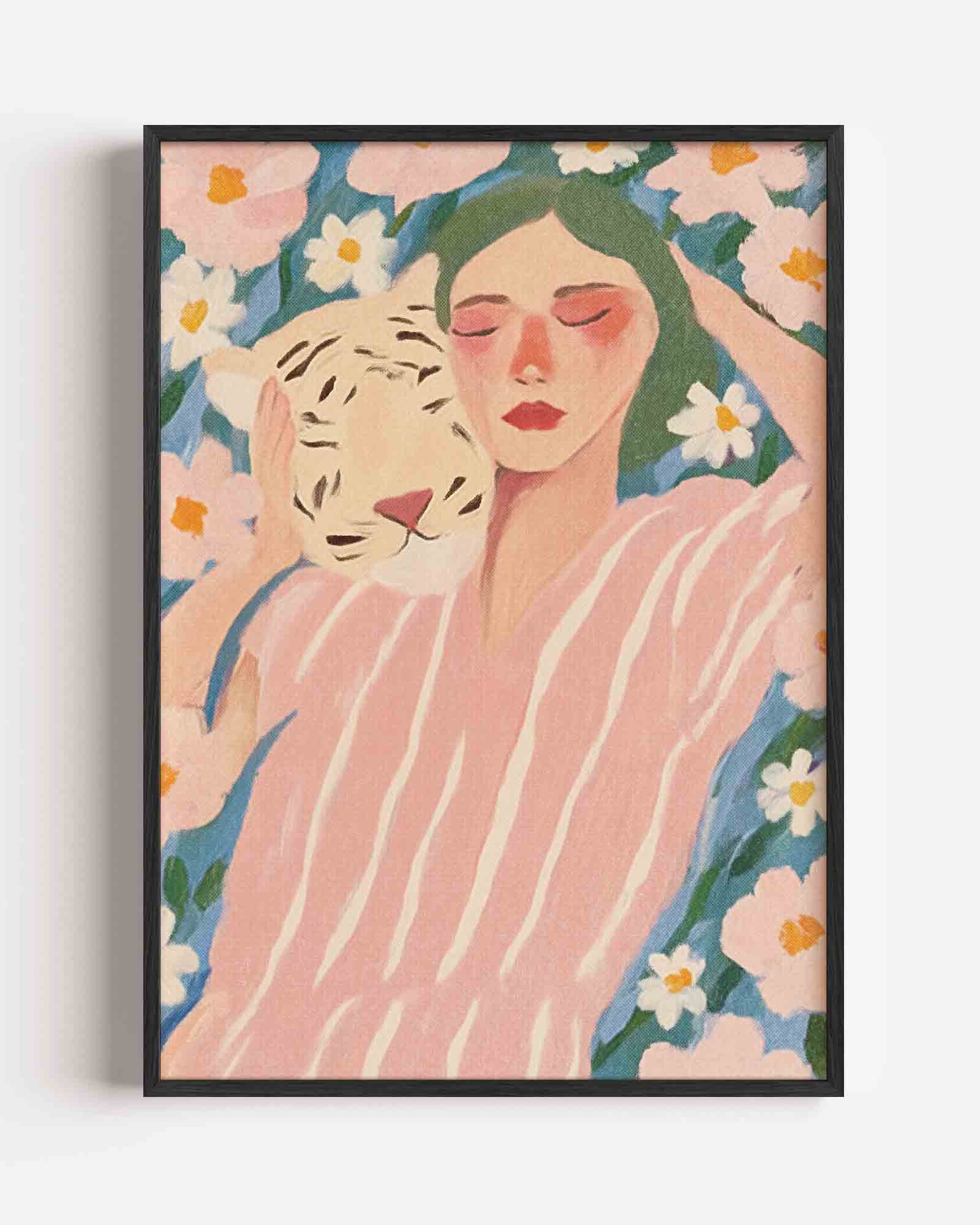 Vrouw met tijger Poster