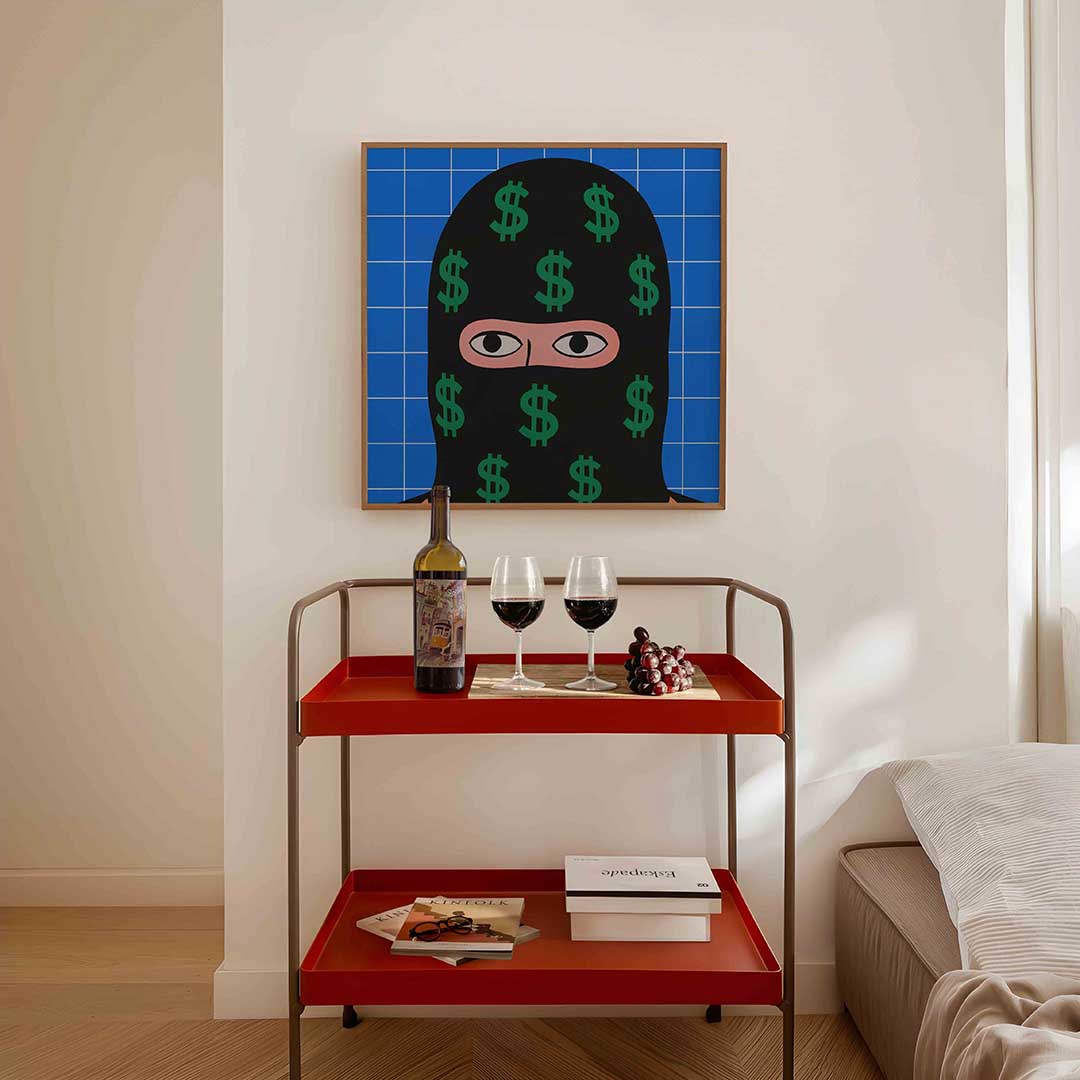 Masker met dollartekens Poster