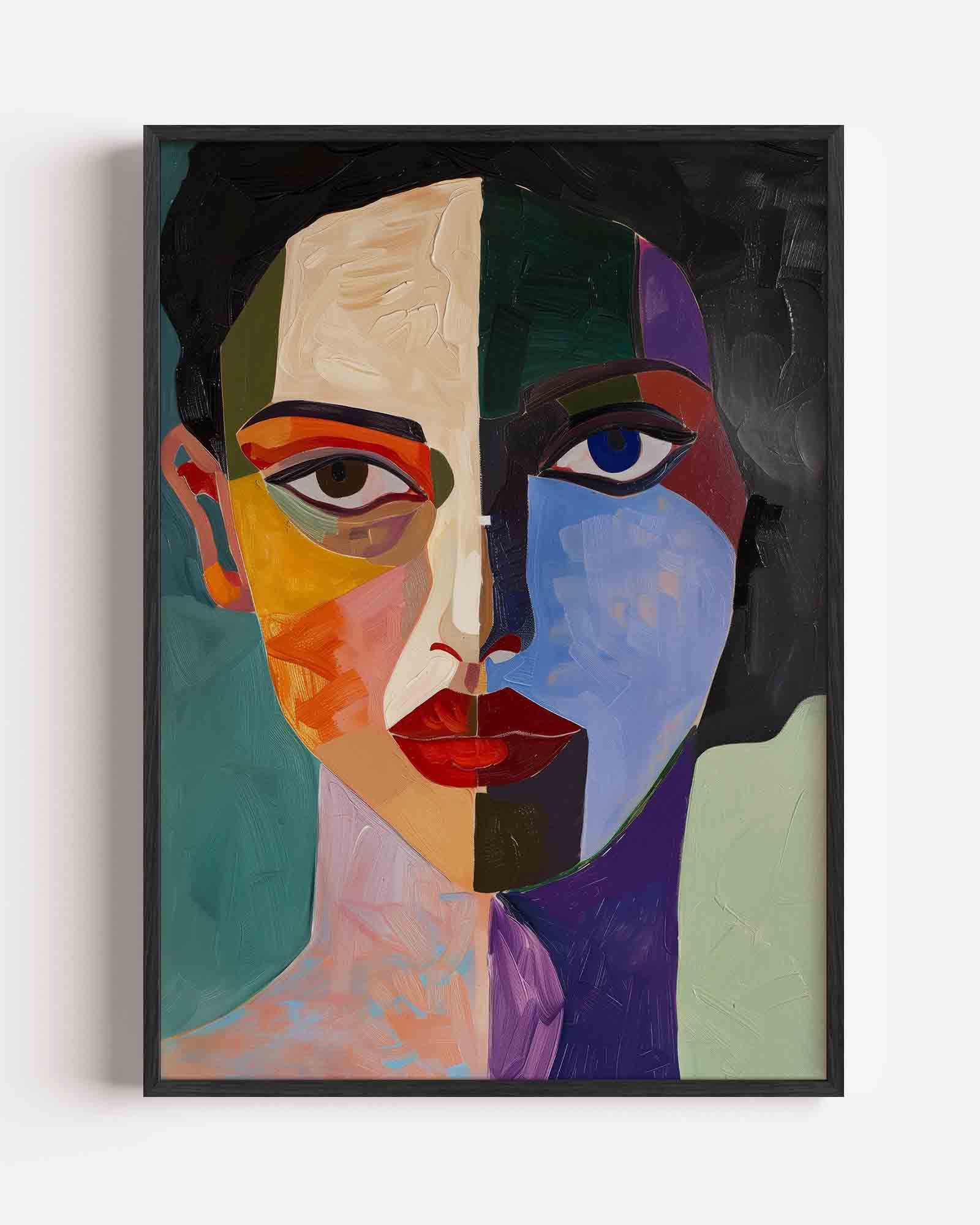 Abstract gezicht Poster