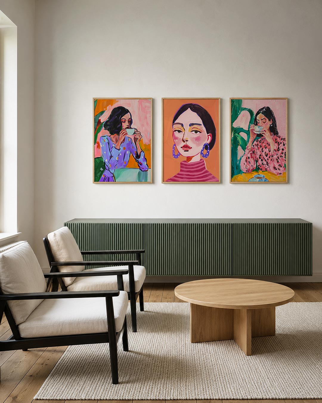 Kleurrijke koffiebeleving Posterset