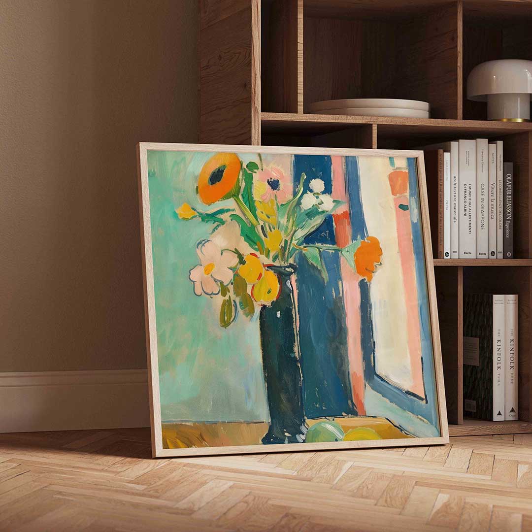 Bloemen in vaas Poster