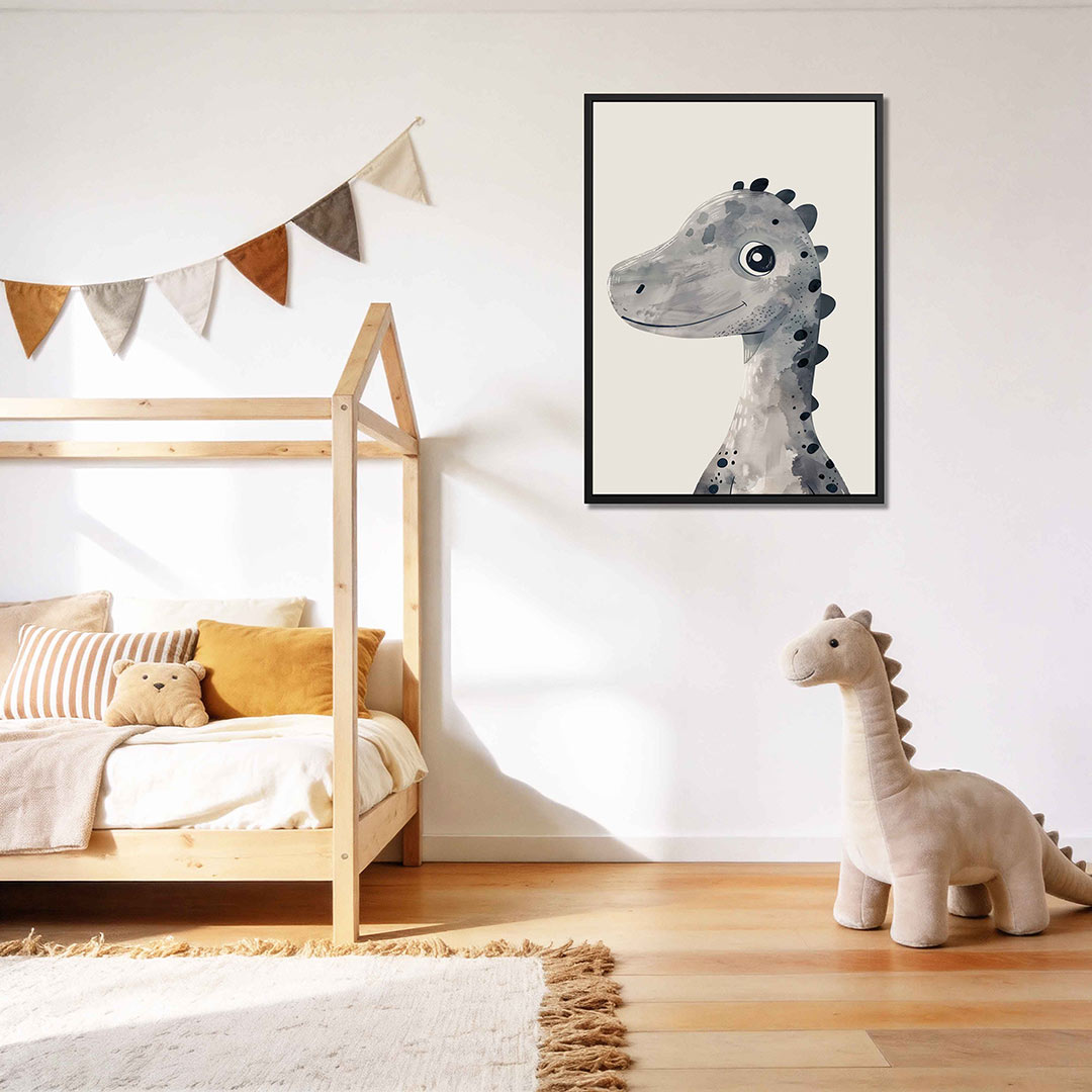 Vrolijke dinosaurus illustratie Kunstwerk