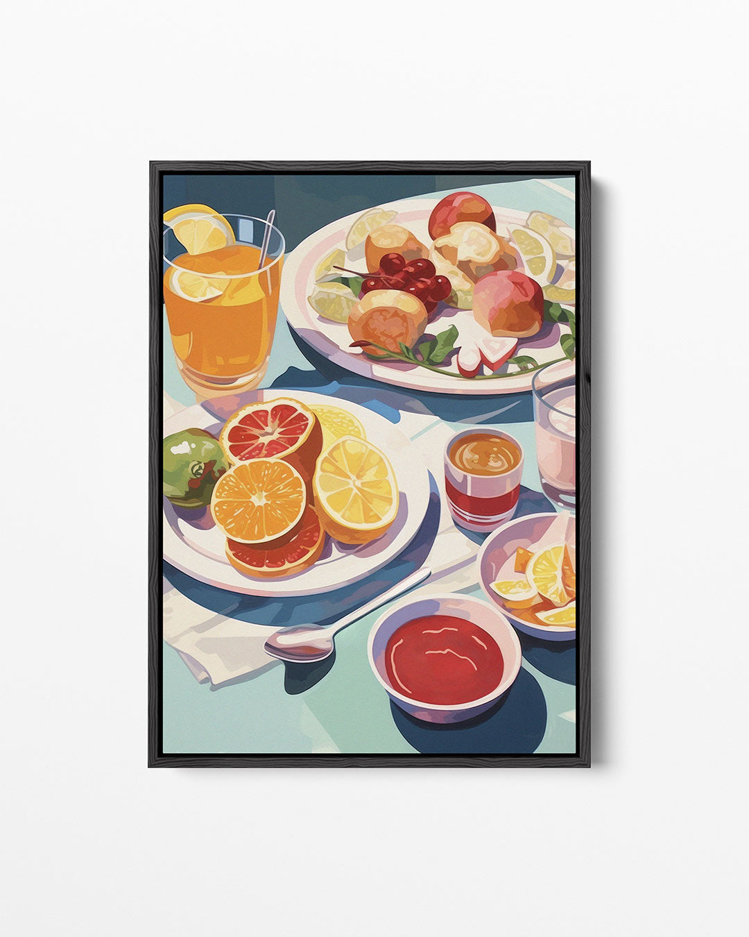 Fruitige tafelscène Kunstwerk