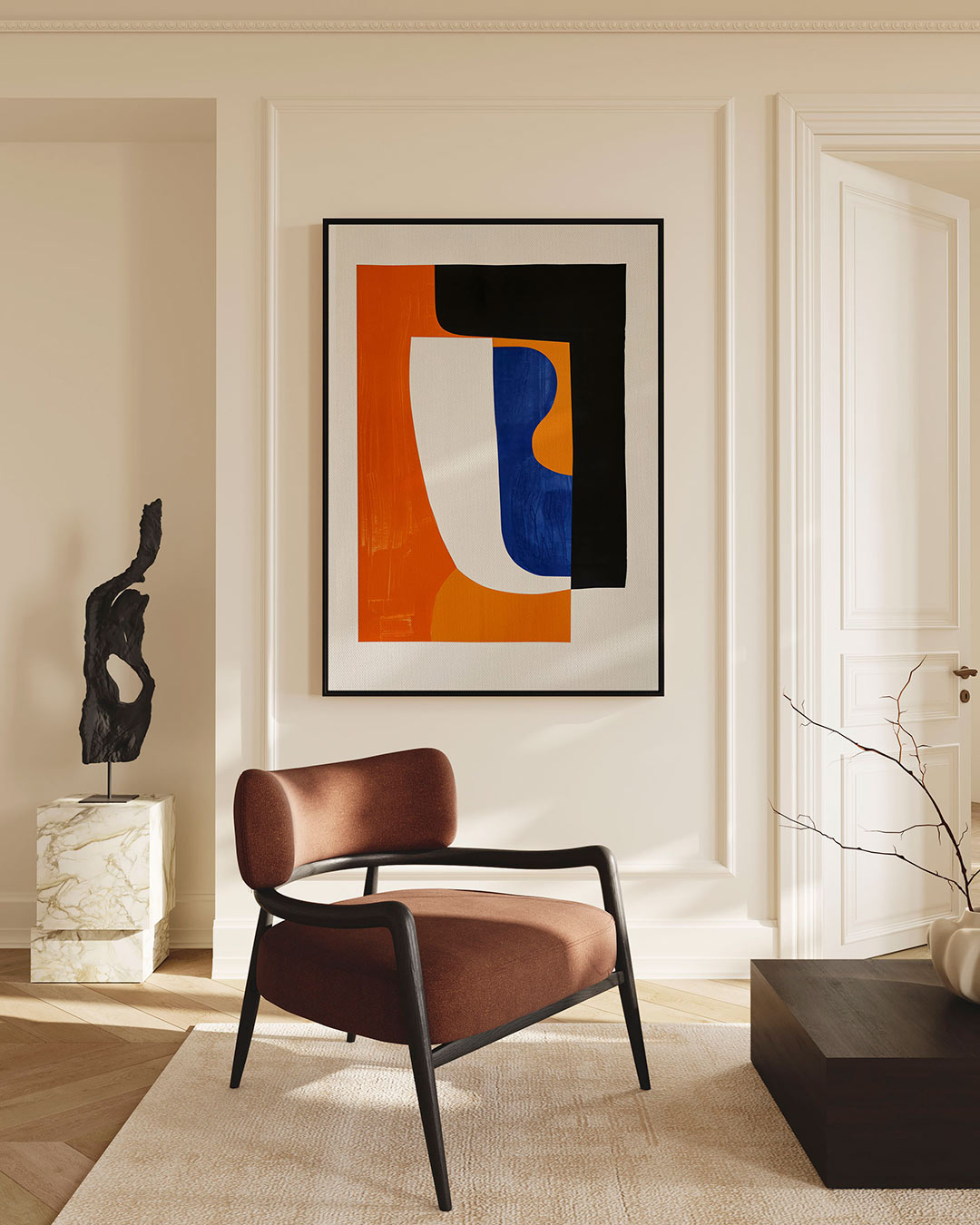 Geometrische vormen compositie Kunstwerk
