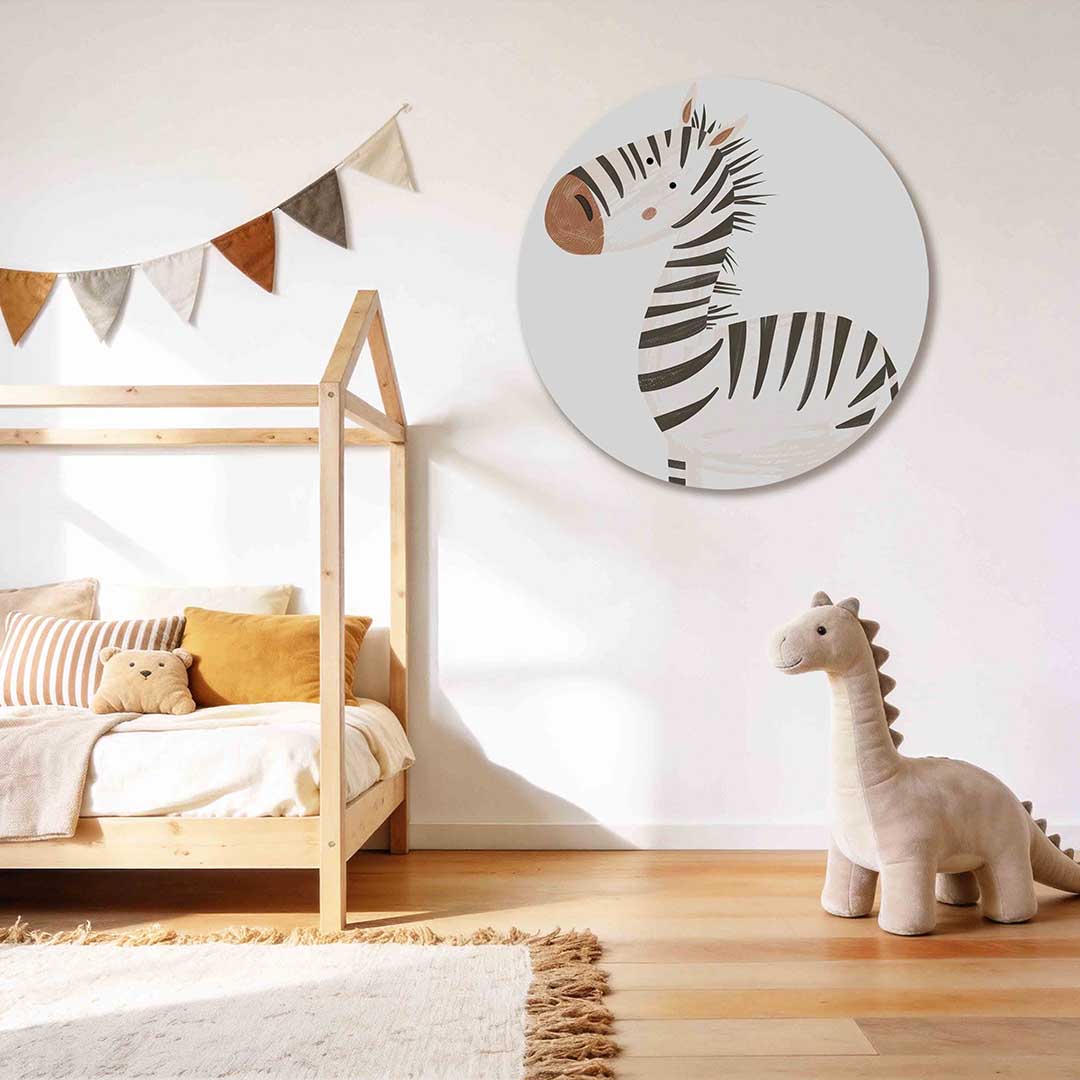 Zebra illustratie Muurcirkel