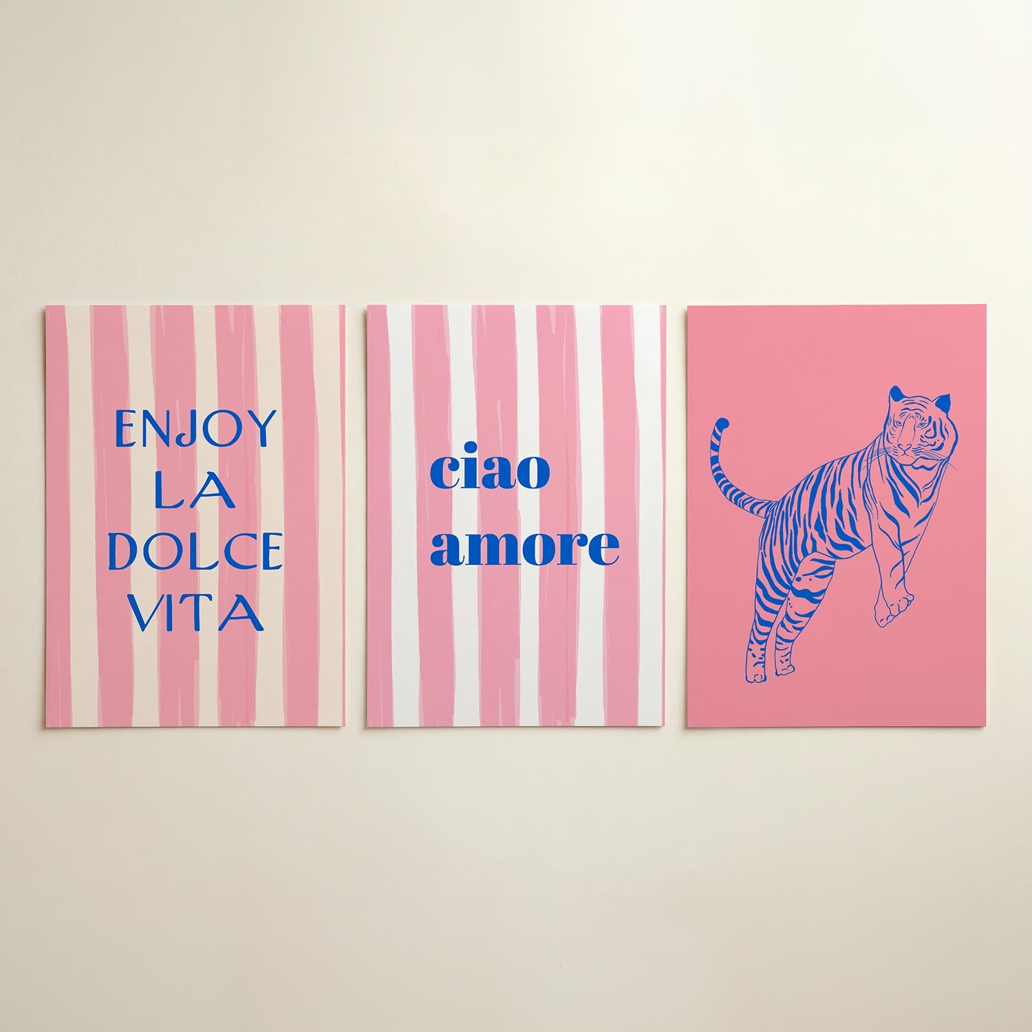 Strepen en woorden Posterset