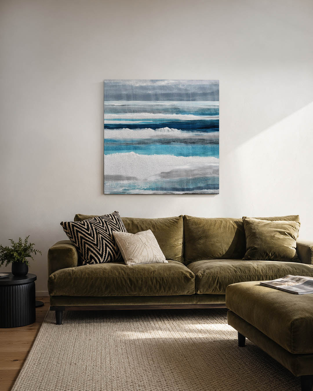 Horizontale kleurenlagen Kunstwerk