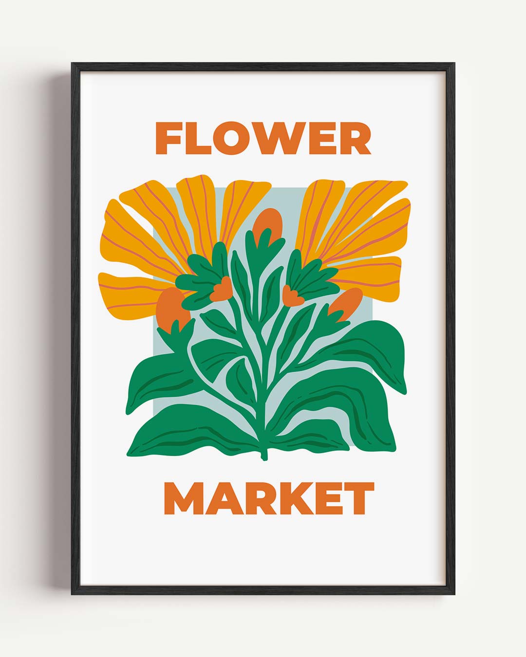 Kleurrijke Bloemenmarkt Poster-WallArtistic