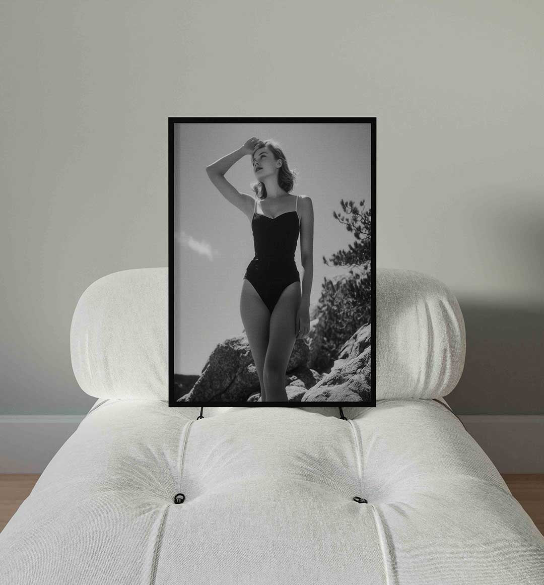 Vrouw in badpak Poster