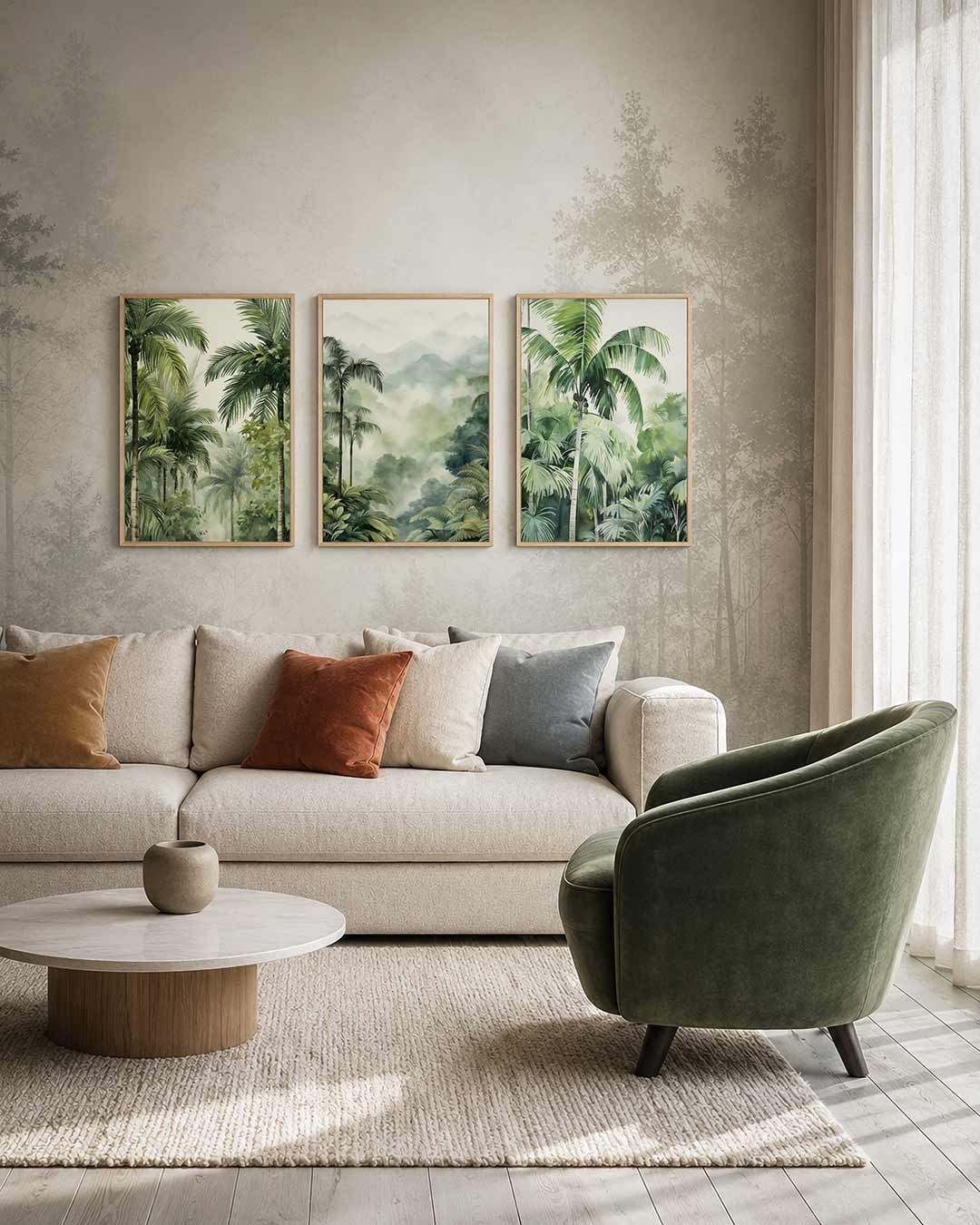 Groene palmritmes Posterset