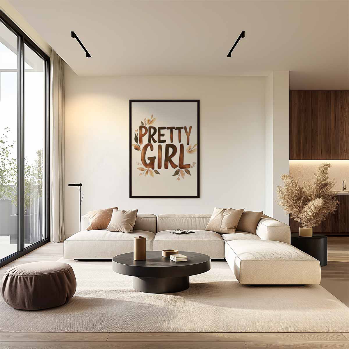 Lovely Girl Bloemenposter Kunstwerk-canvas-dibond-plexiglas-wanddecoratie-WallArtistic