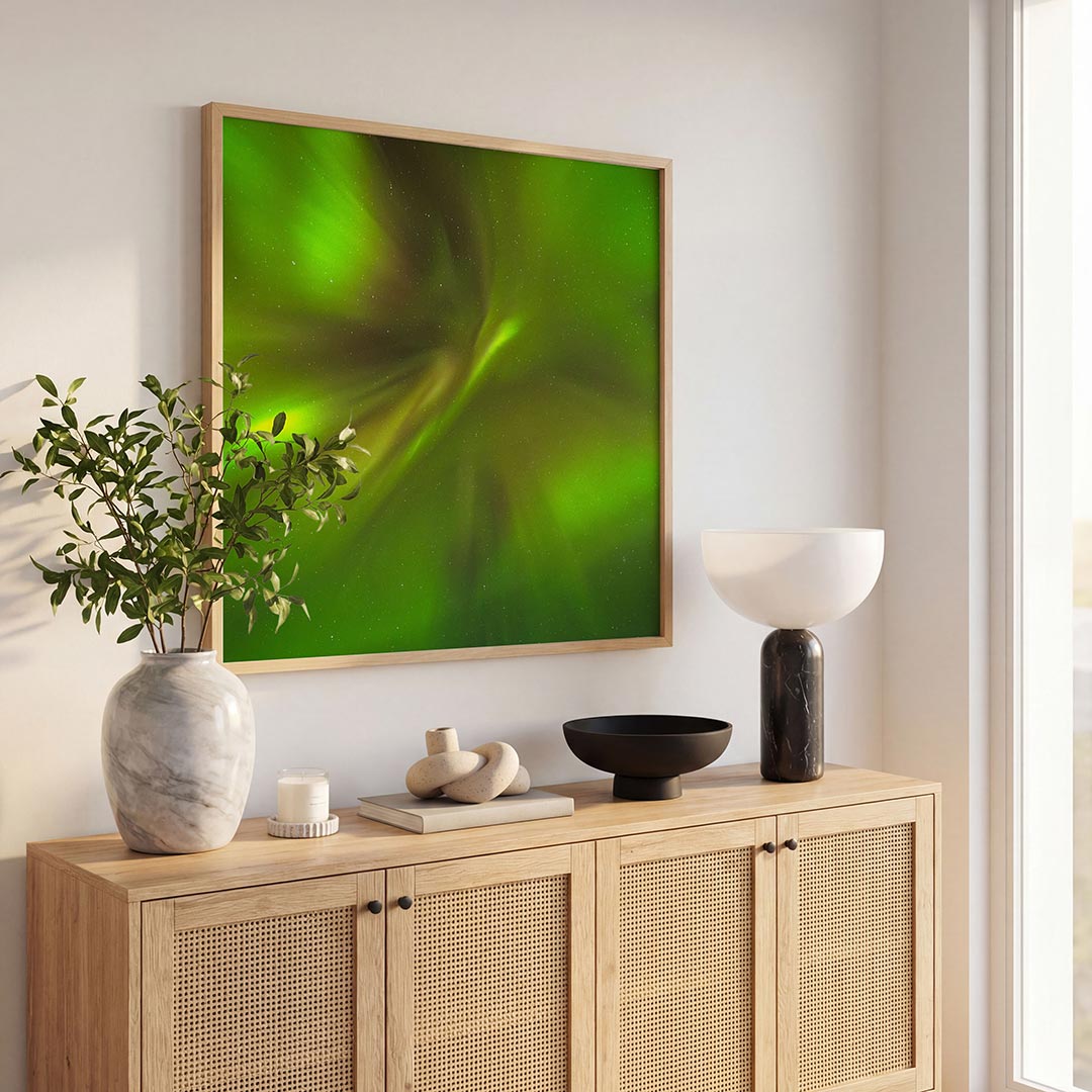 Groene lichtslierten Poster