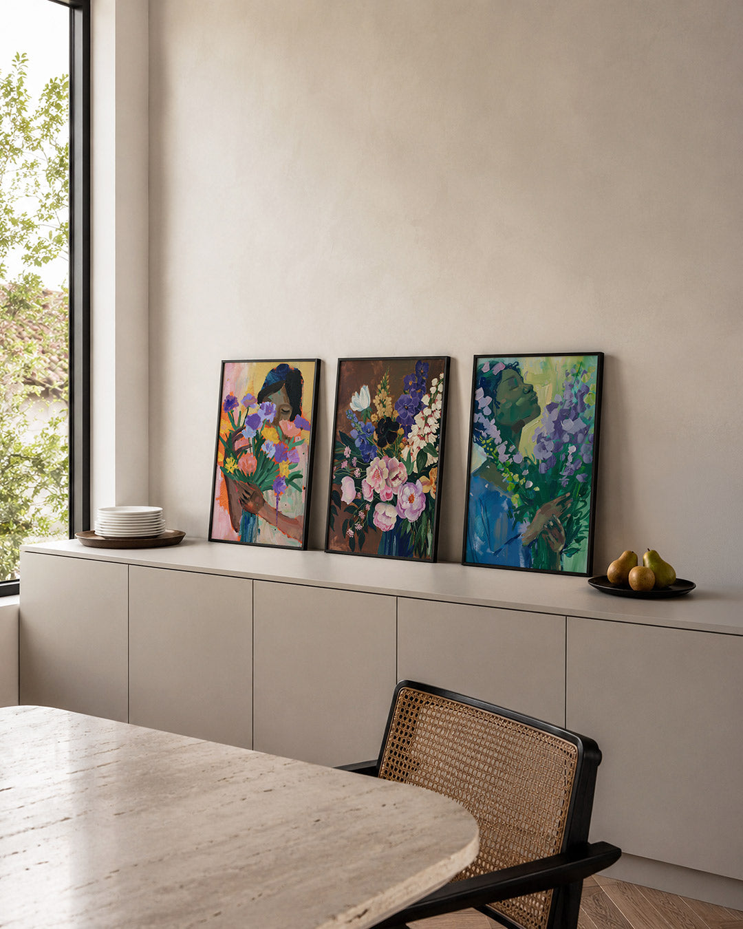 Bloemen en kleuren Posterset