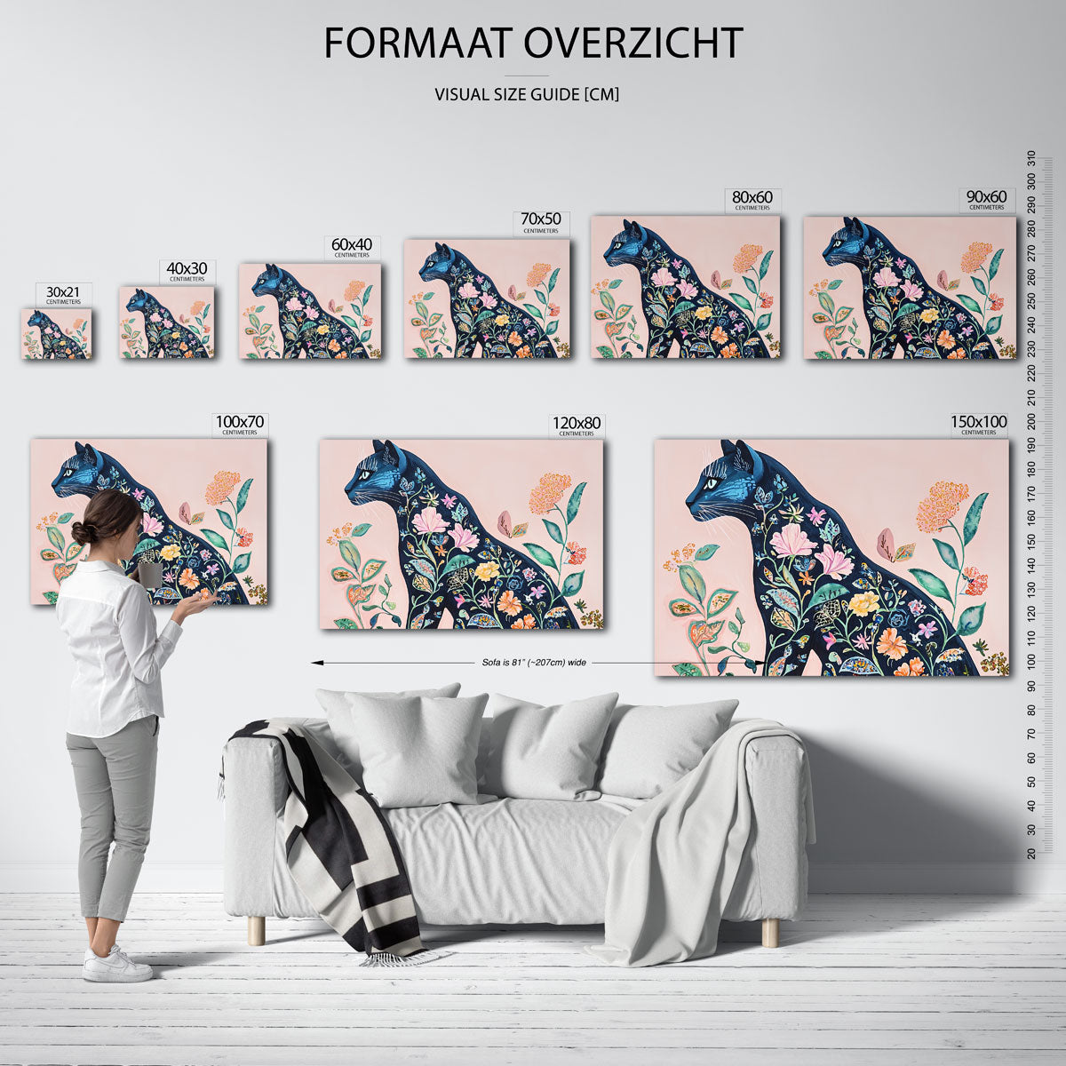 Bloemenkat Poster