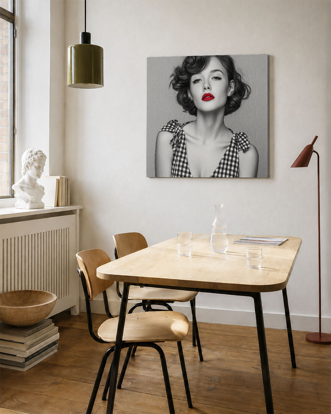 Monochrome portret Kunstwerk