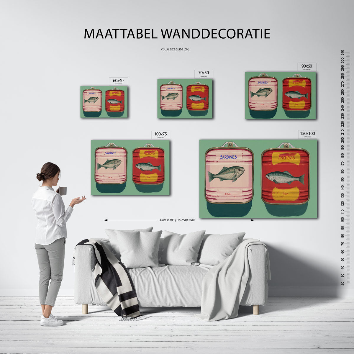 Visblikken illustratie Kunstwerk