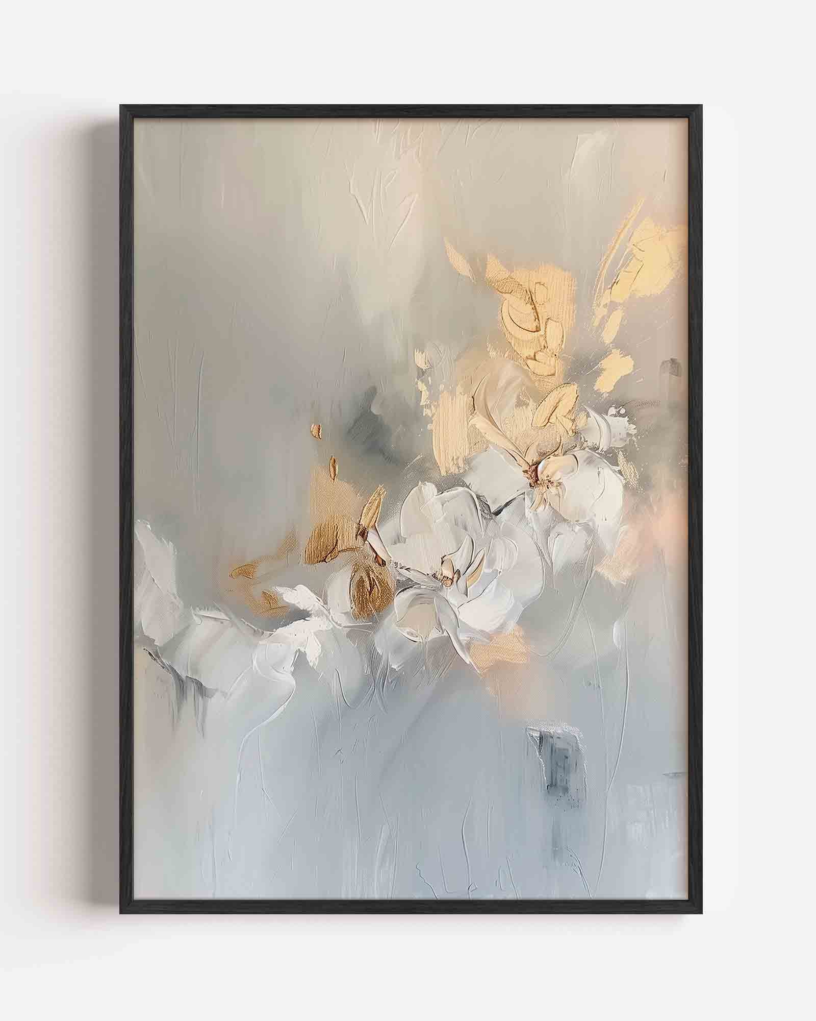 Bloemmotief in zachte tinten Poster