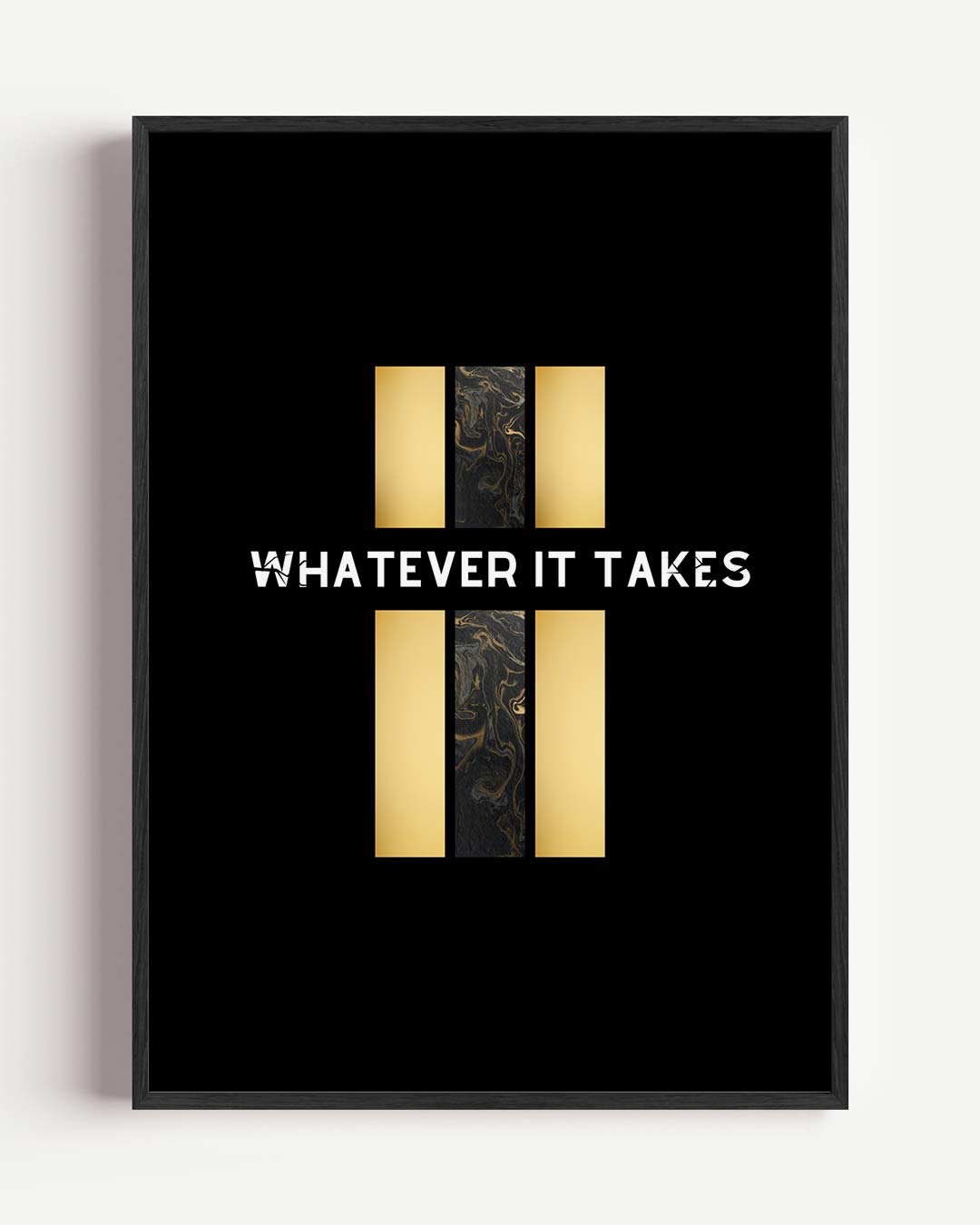 Motiverende Goud & Zwart Poster-WallArtistic