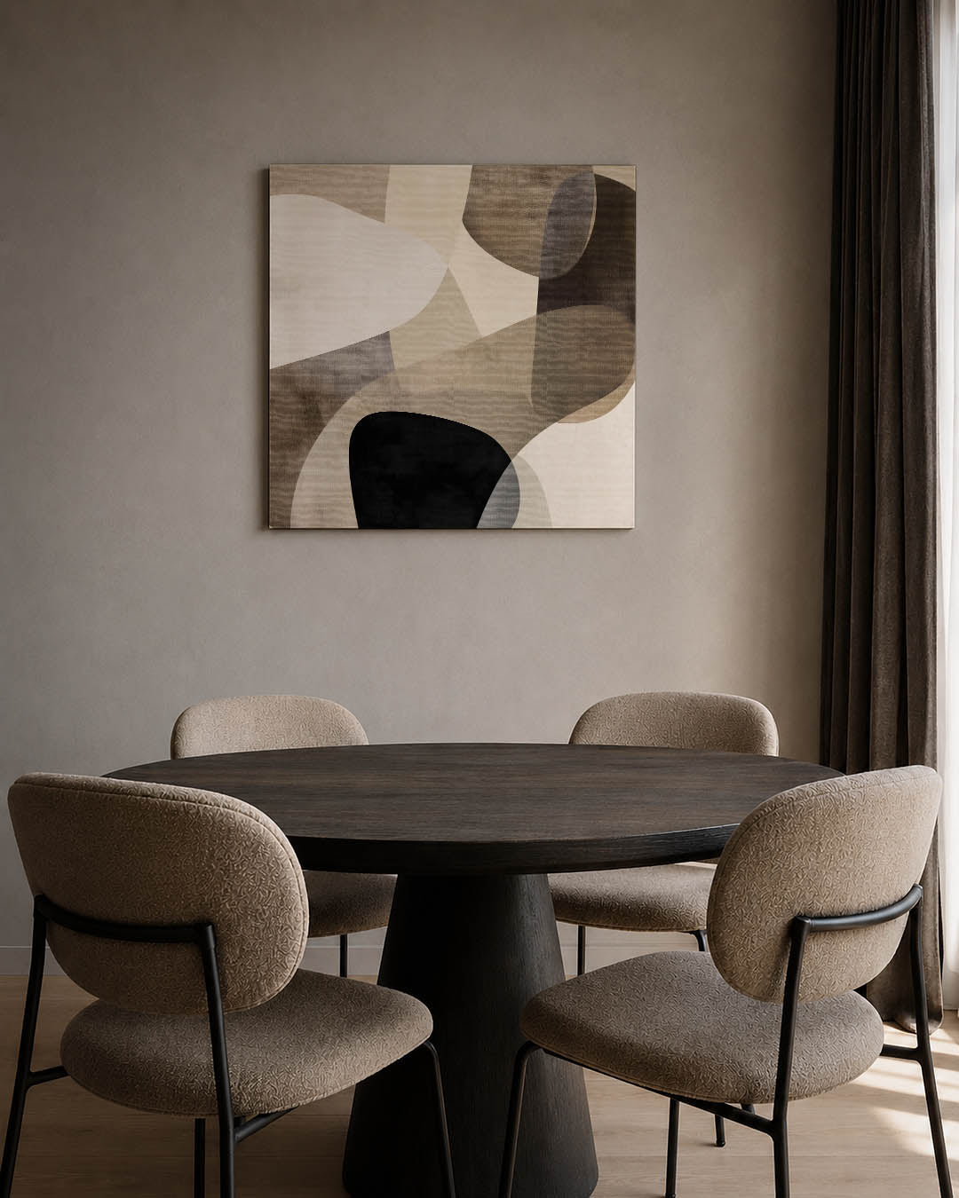 Organische vormen compositie Kunstwerk